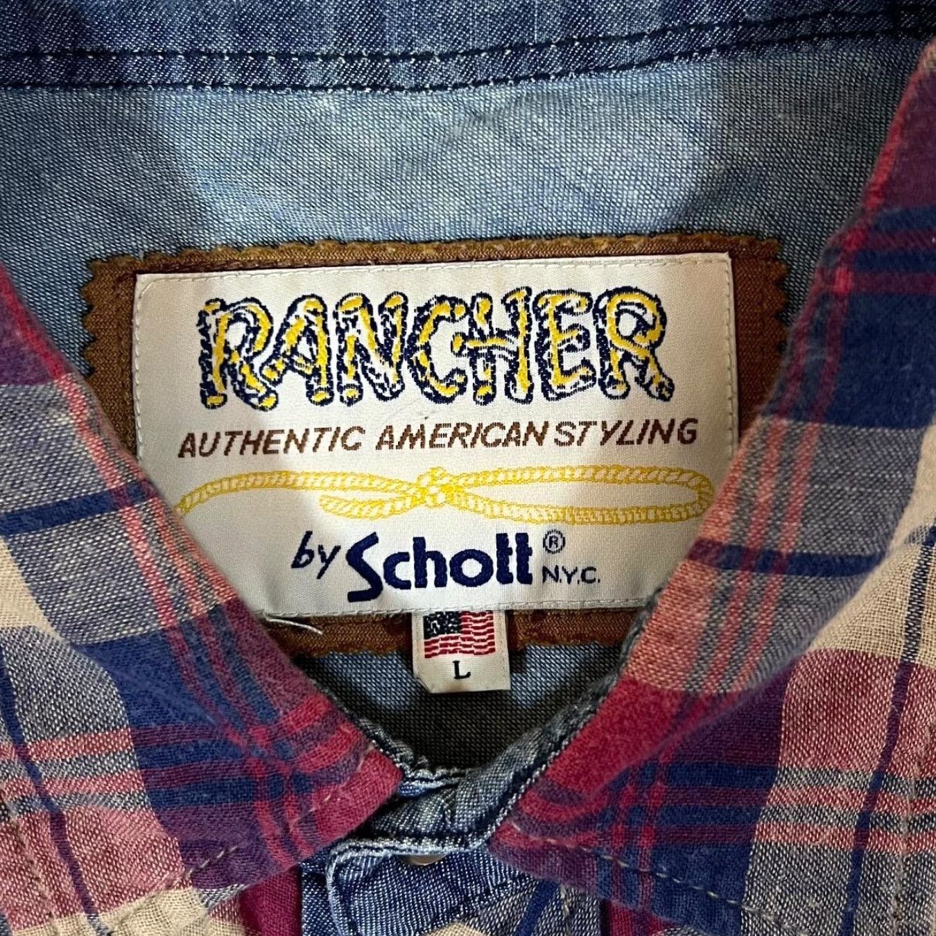 Schott Vintage SCHOTT Rancher Western Plaid Pearl Snap Flannel Shirt Medium Size US M / EU 48-50 / 2 - 4 Thumbnail