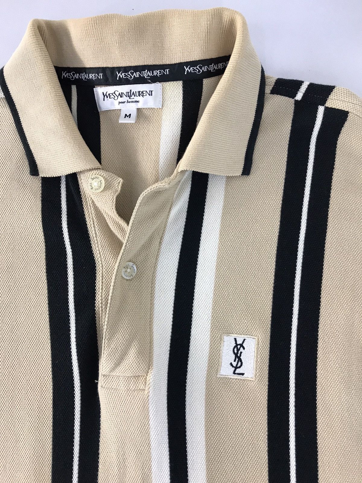 Designer × Yves Saint Laurent Vintage YvesSaintlaurent Pour Homme Design Striped Style Size US M / EU 48-50 / 2 - 4 Thumbnail