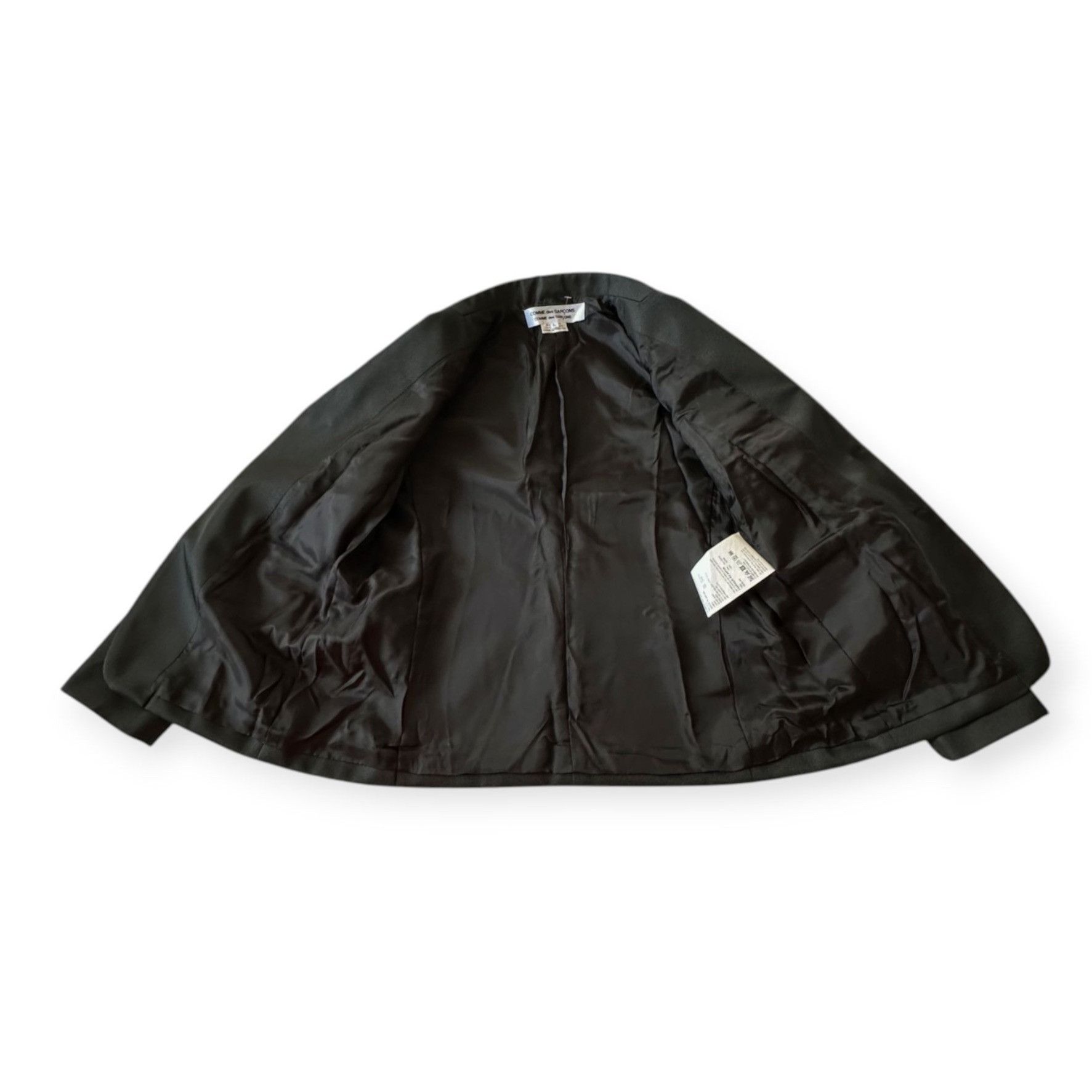 Comme des Garcons Comme des Garçons CDG Polyester Serge Thick Blazer Black, Si Size L / US 10 / IT 46 - 8 Thumbnail