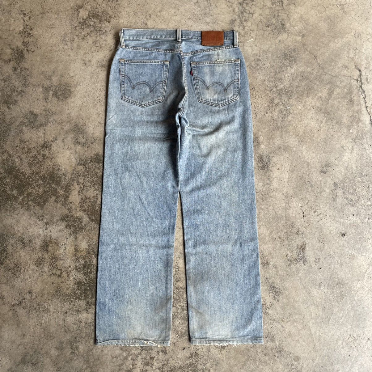 Edwin 🔥Vintage Edwin 503Z Stoned Washed Ripped Distress Jeans Size US 31 - 4 Thumbnail