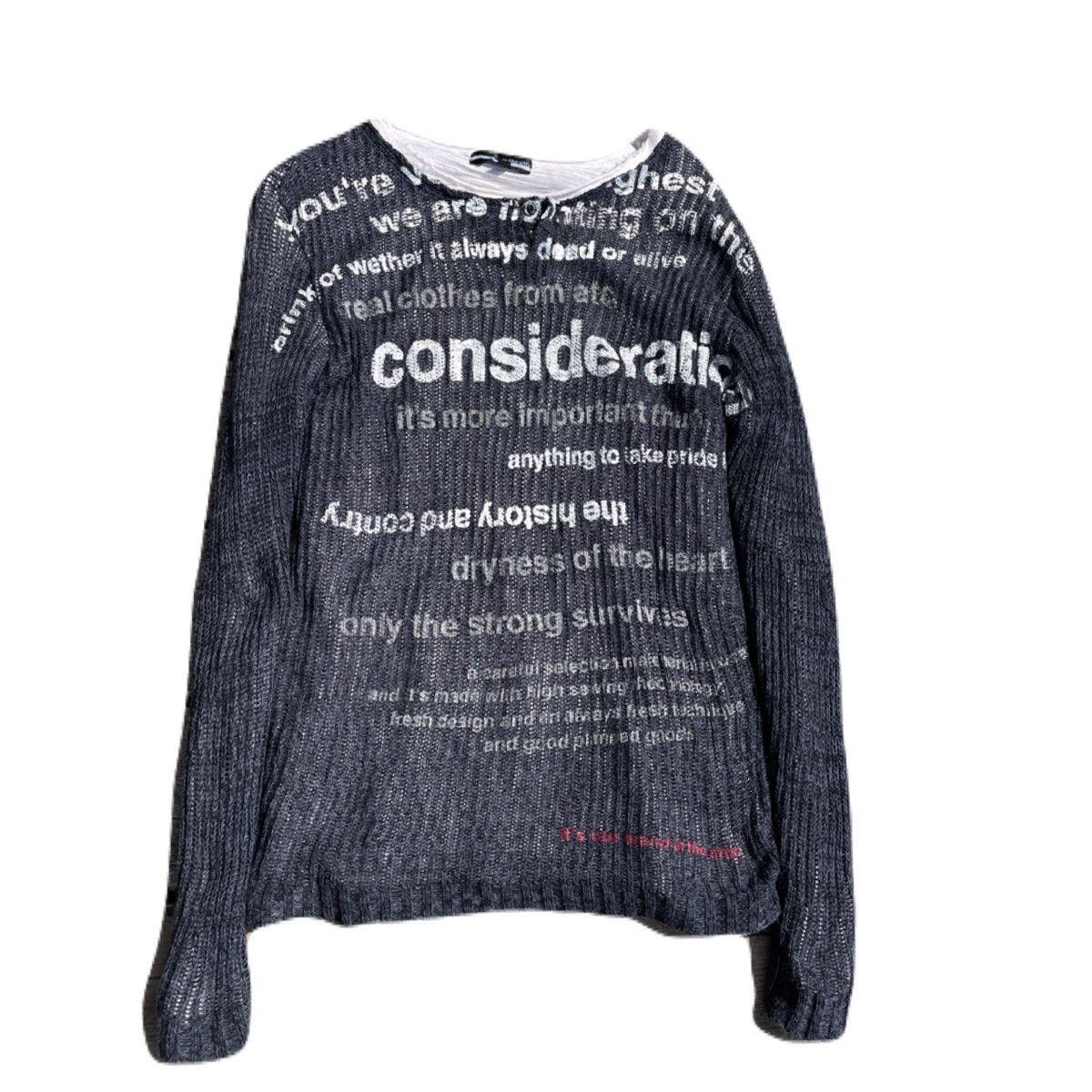 If Six Was Nine 2000s In the attic Vkei Poem Layered Knit Sweater Japanese Size US S / EU 44-46 / 1 - 2 Thumbnail