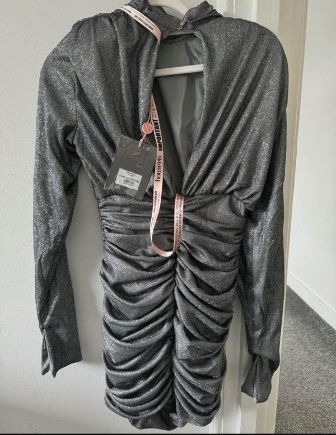 House of CB Irena Silver Dress From house of CB Brand new Size M / US 6-8 / IT 42-44 - 3 Thumbnail