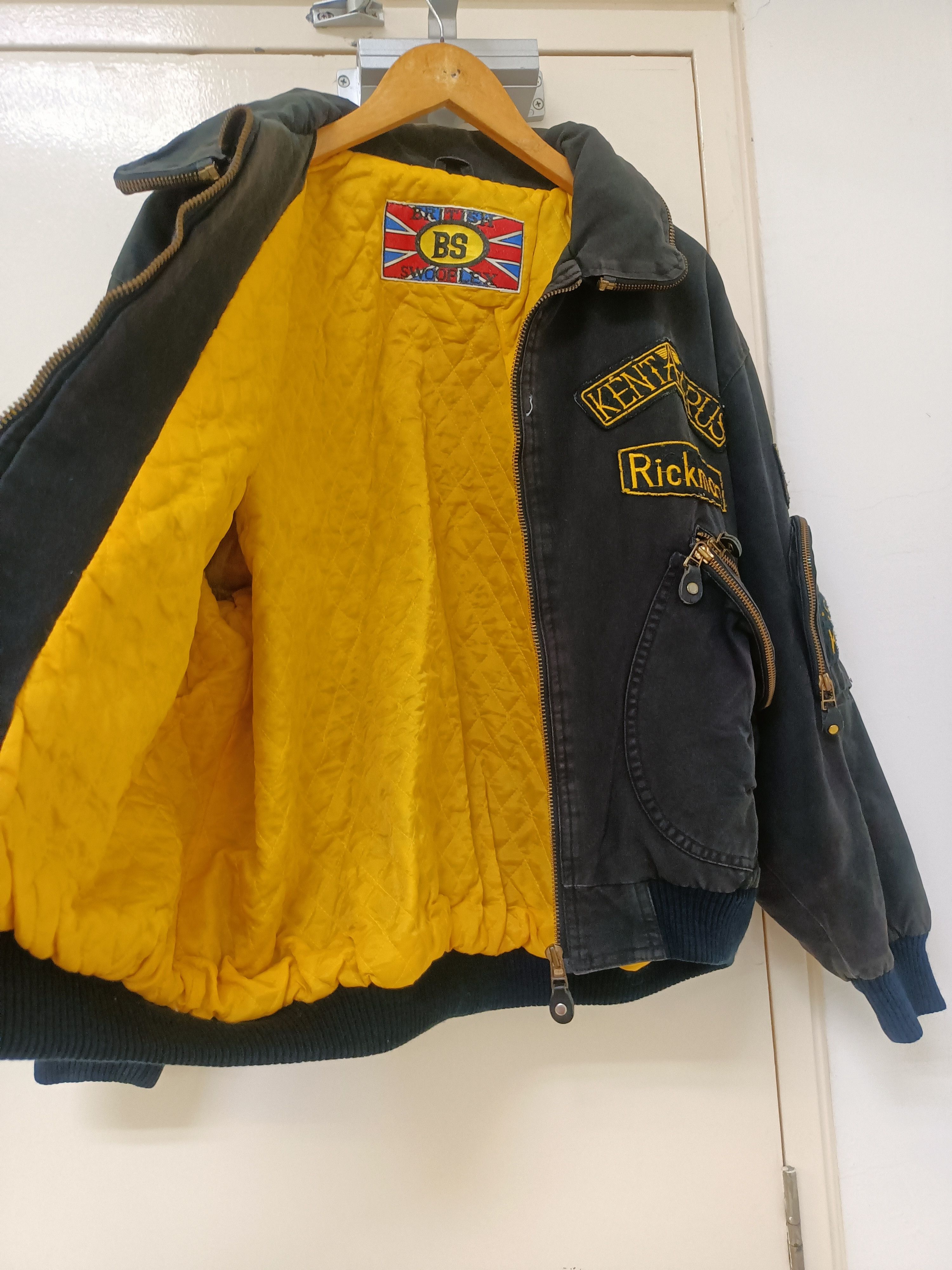 Vintage Vintage British Swooplex Biker Bomber Patches Jacket Size US XL / EU 56 / 4 - 9 Thumbnail