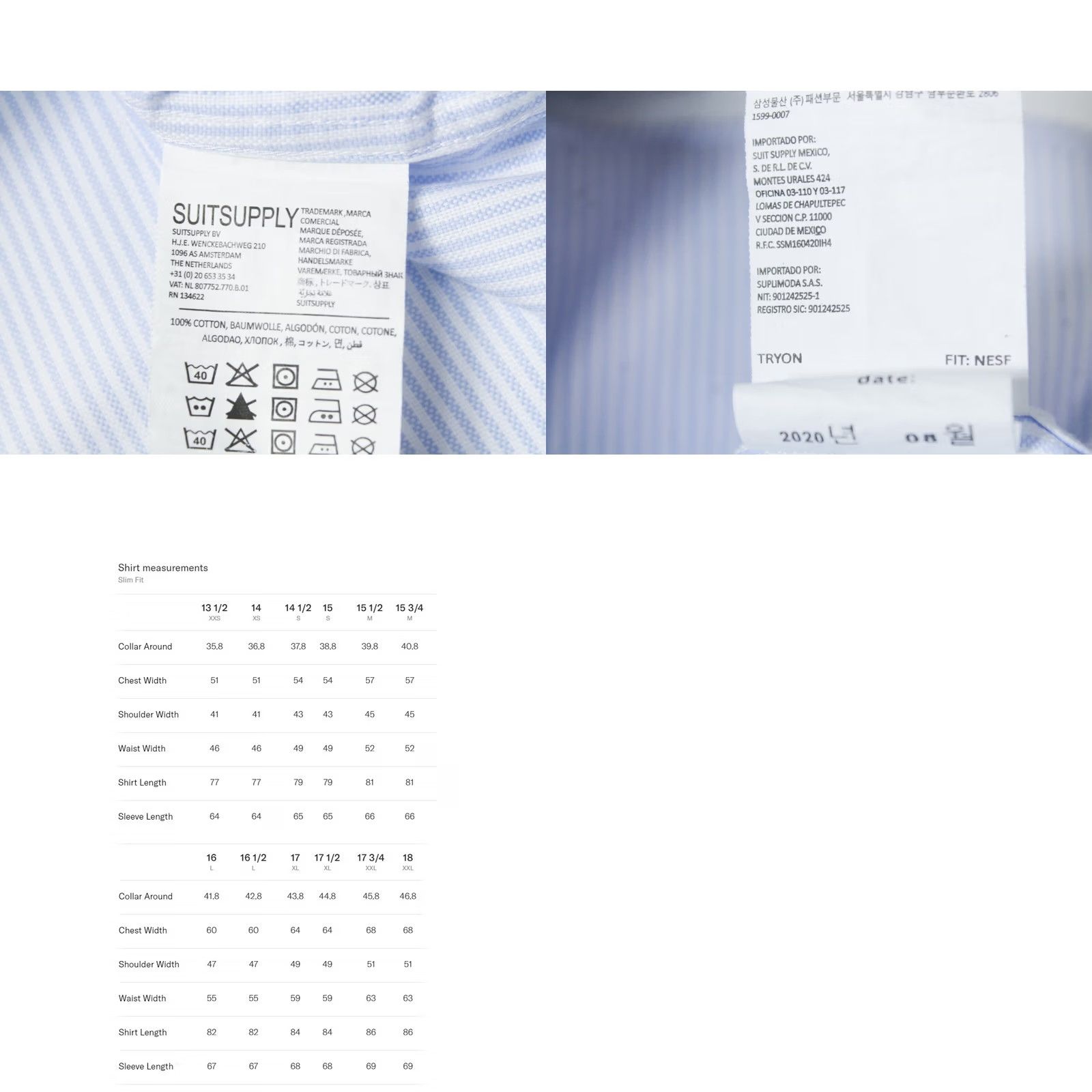 Suitsupply Suitsupply Try On Extra Slim Fit Formal Shirt Men's 43 / 17 Pinstriped Shirt White Blue Pinstripe Formal Shirt Mens 43/17 Size 46R - 8 Thumbnail