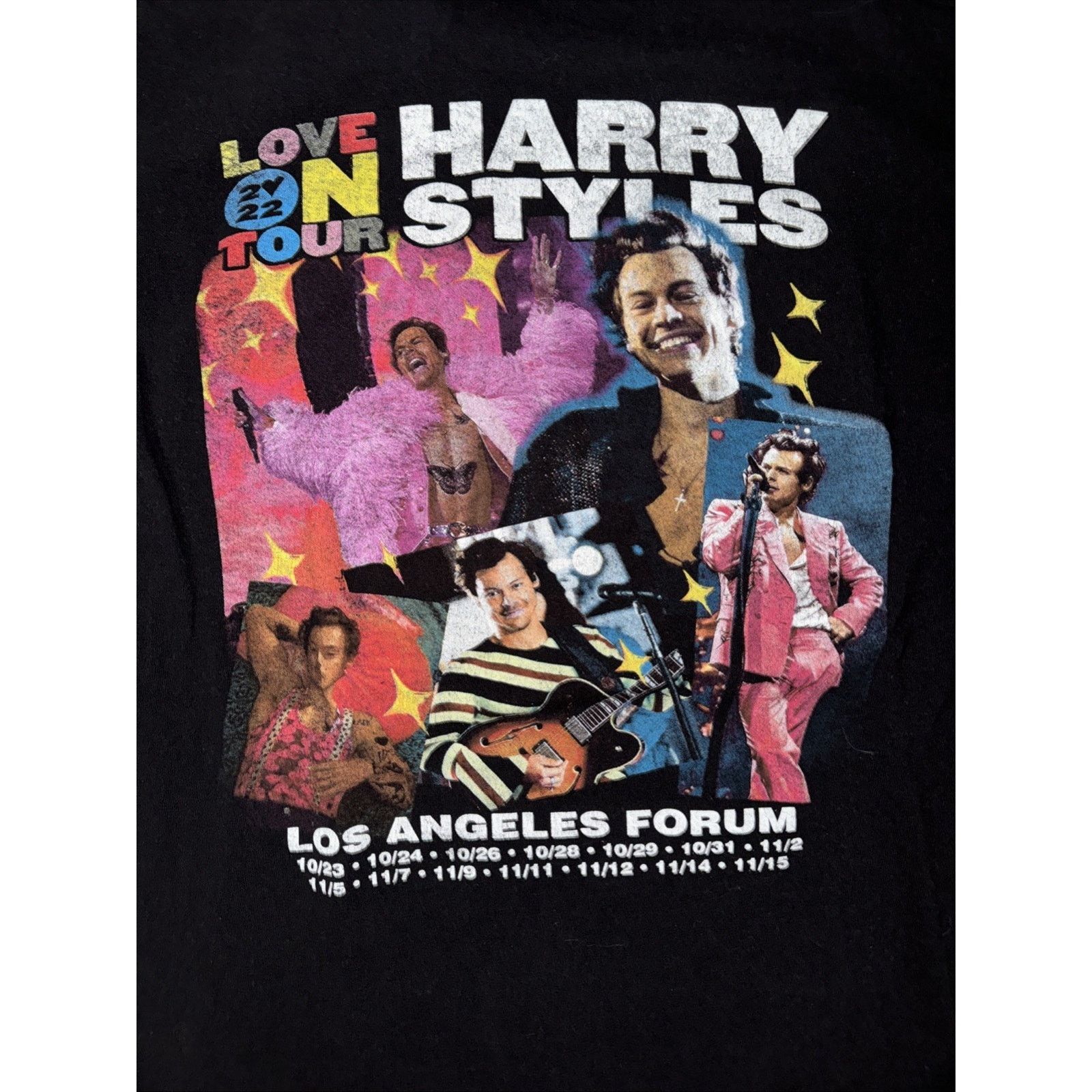 Band Tees Harry Styles Love On Tour T-Shirt Black Medium 18x25 Size US S / EU 44-46 / 1 - 2 Thumbnail