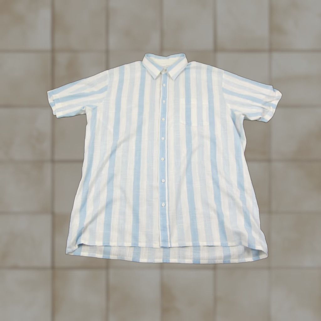 Vintage VINTAGE Career Club Shirt Mens XLT Blue Striped Button-Up 60s 70s Size US XL / EU 56 / 4 - 1 Thumbnail