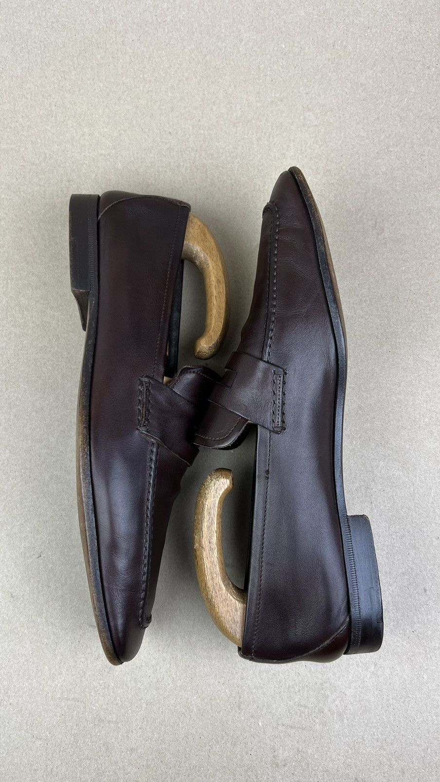 Prada PRADA Loafers Leather Penny Shoes Dark Brown Men's Size US 7.5 / EU 40-41 - 8 Thumbnail