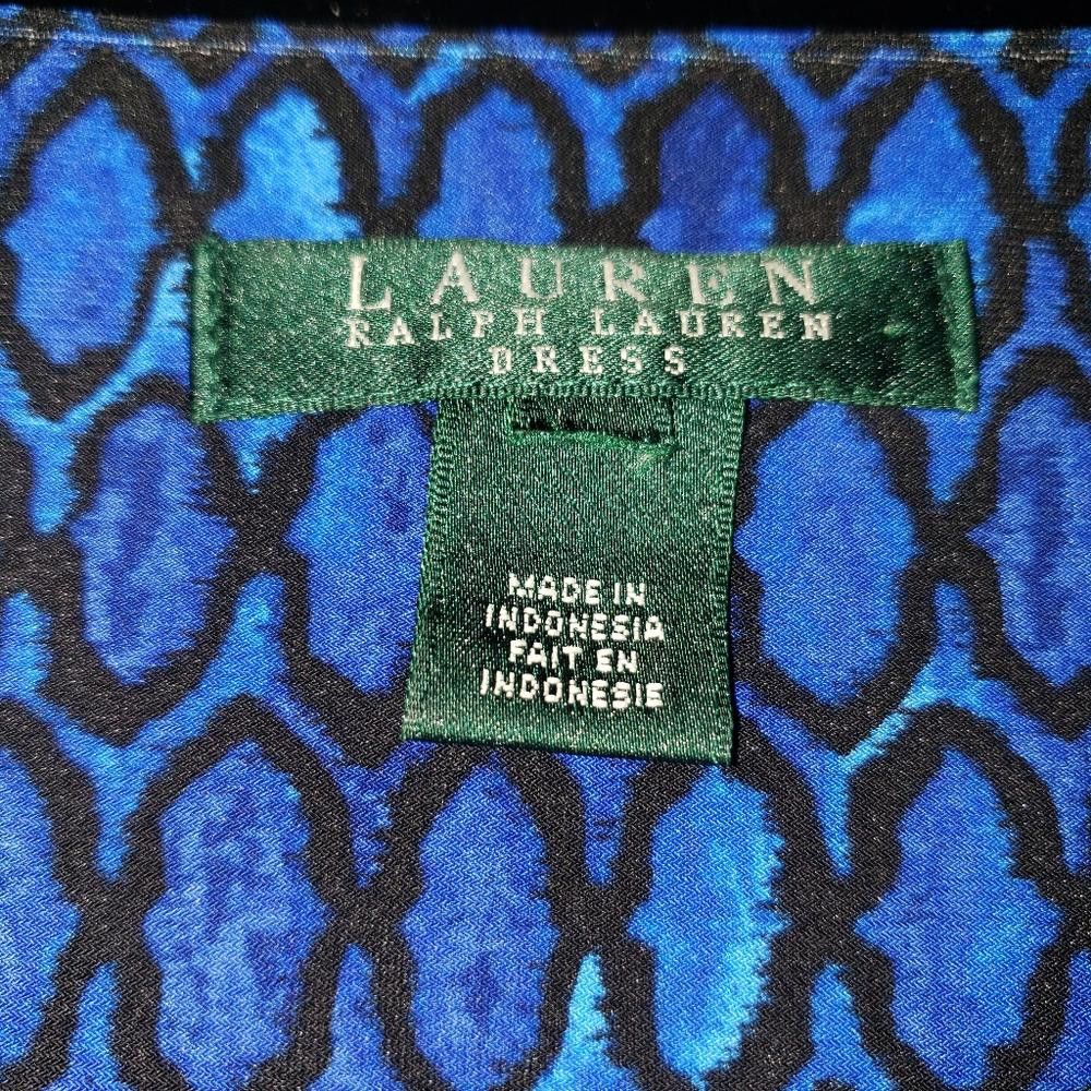 Lauren Ralph Lauren CT379 Ralph Lauren Green Label Blue Midi Dress M Size M / US 6-8 / IT 42-44 - 5 Thumbnail