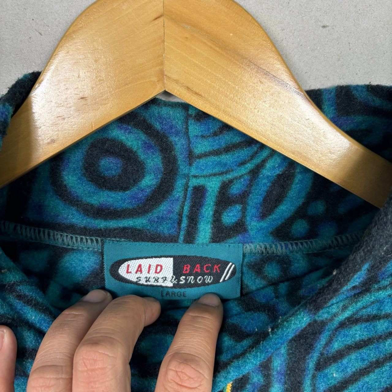 Other Vintage Laid Back Surf & Snow Aztec Geometric Fleece Jacket Size US L / EU 52-54 / 3 - 4 Thumbnail