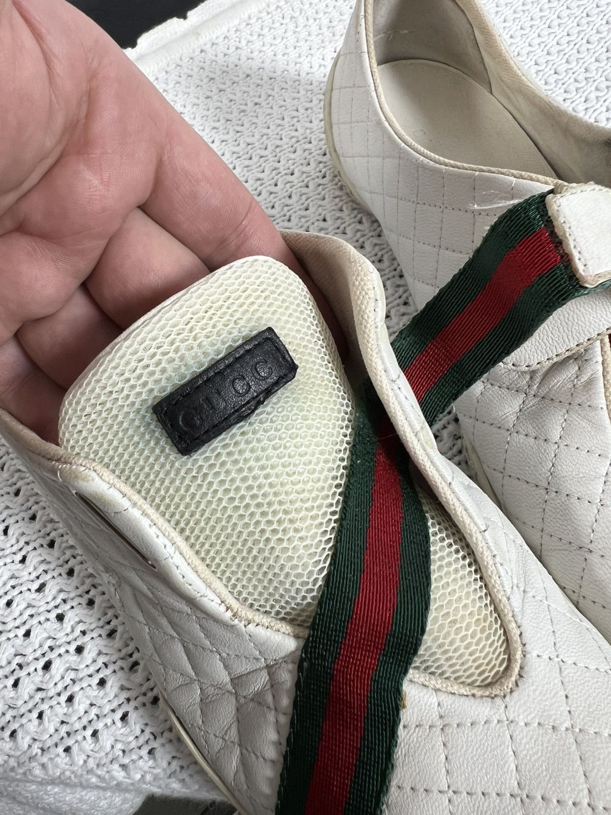 Gucci Gucci Leather Sneakers White Size 37 Size US 7 / IT 37 - 10 Thumbnail