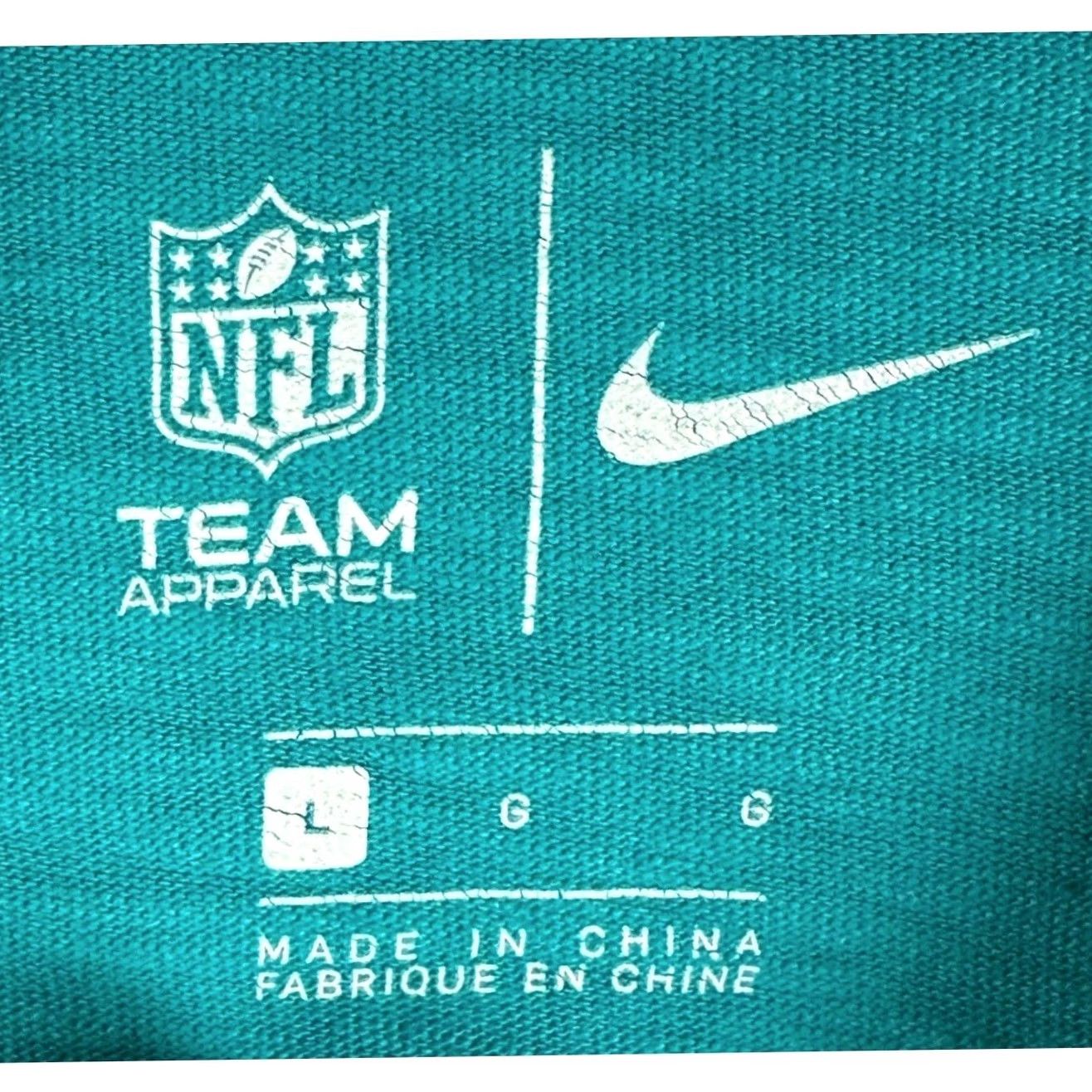 Nike Nike Miami Dolphins Hoodie Mens L Teal Henley NFL Sweatshirt Long Sleeve Button Closure Logo Size US L / EU 52-54 / 3 - 4 Thumbnail