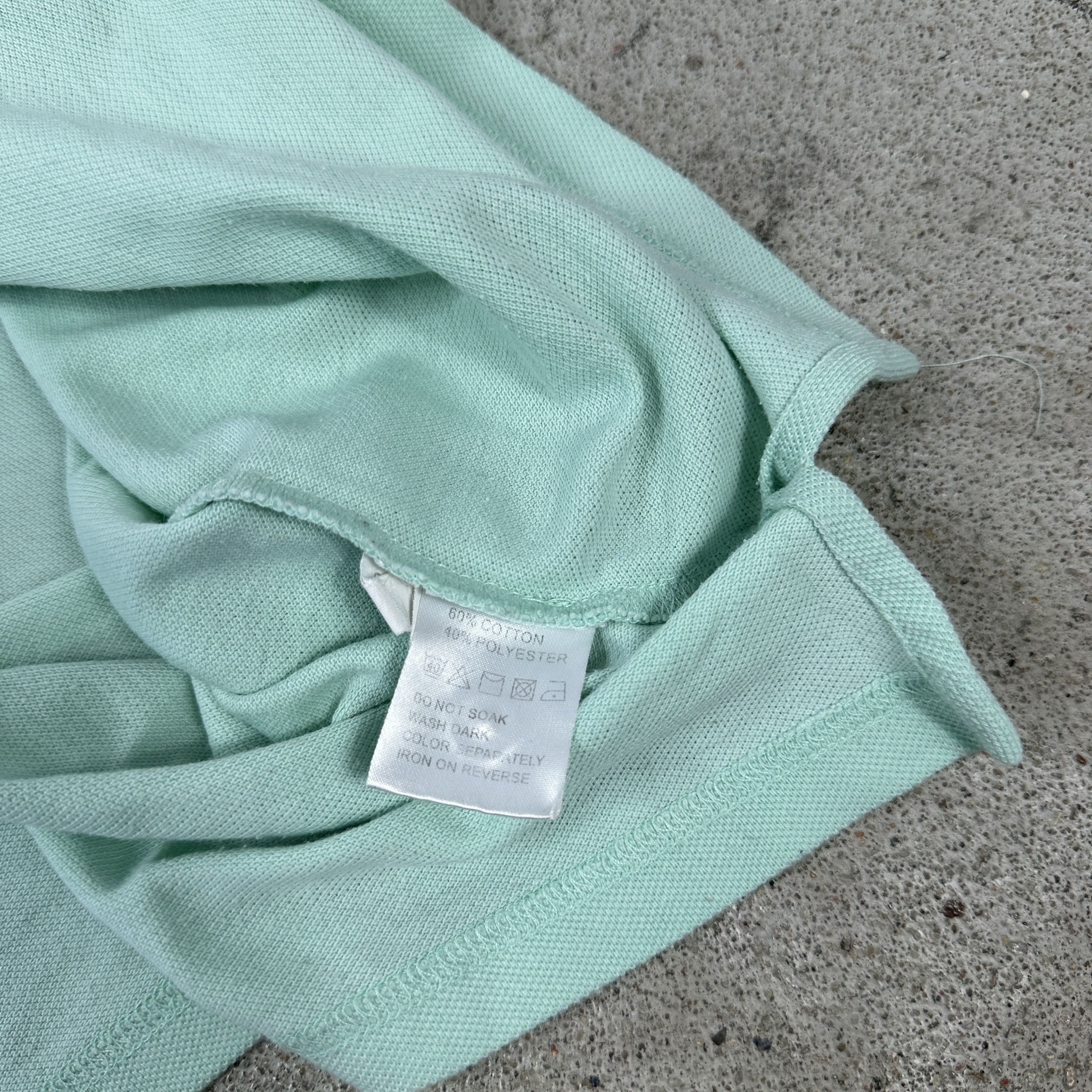 Vintage × Yves Saint Laurent Vintage Casual Yves Saint Laurent Turquoise Polo T-shirt Size US S / EU 44-46 / 1 - 5 Thumbnail