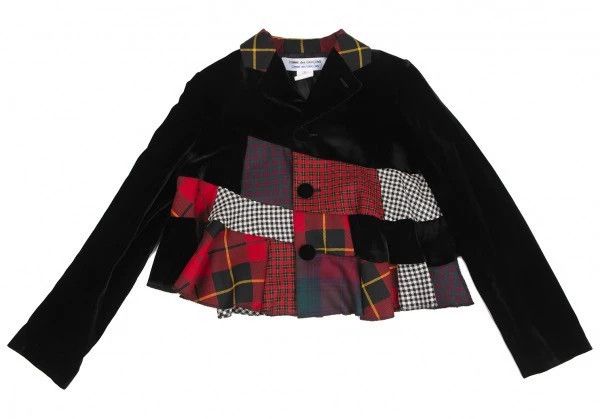 Comme des Garcons Comme Des Garcons Black Vintage Patchwork Velvet Crew Neck Size XS / US 0-2 / IT 36-38 - 2 Thumbnail