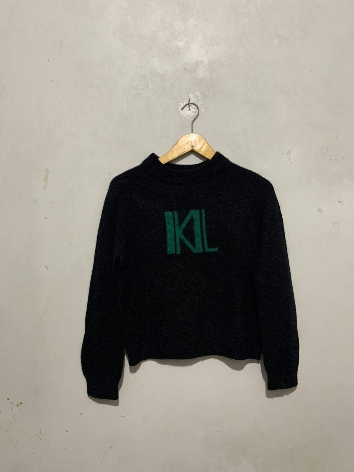 Karl Lagerfeld Black Sweater Crewneck Karl Lagerfeld Paris Hilton 55 Size US L / EU 52-54 / 3 - 1 Thumbnail