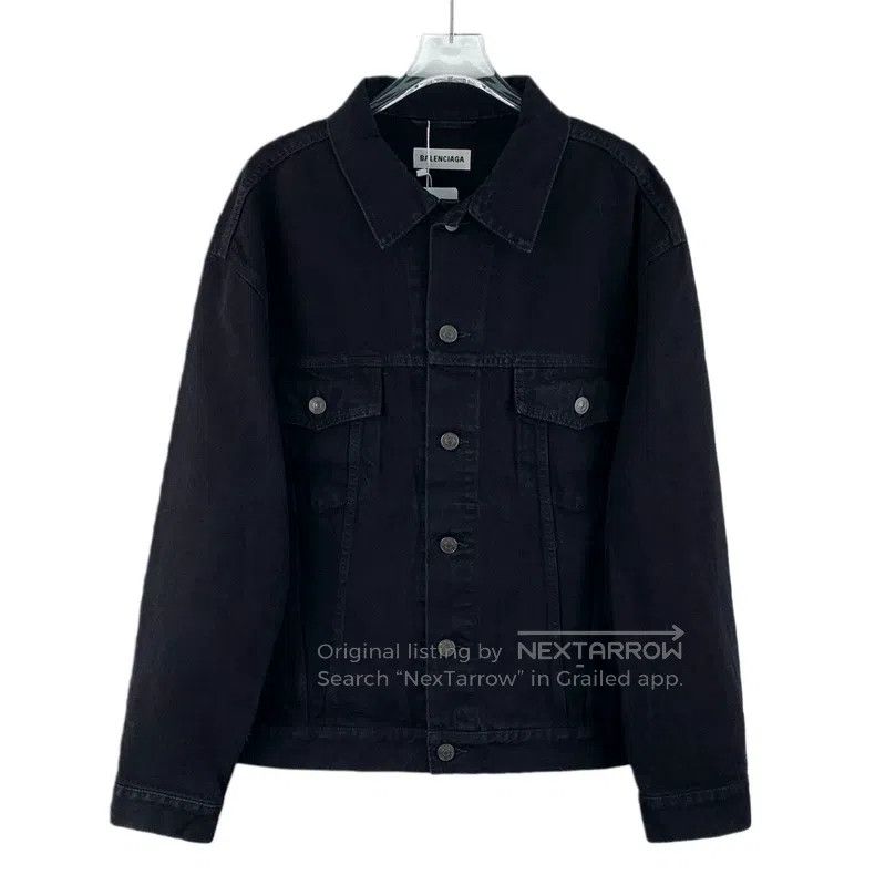 Balenciaga Balenciaga Black Logo Letter Diamond Studded Cotton Collar Size XS / US 0-2 / IT 36-38 - 1 Thumbnail