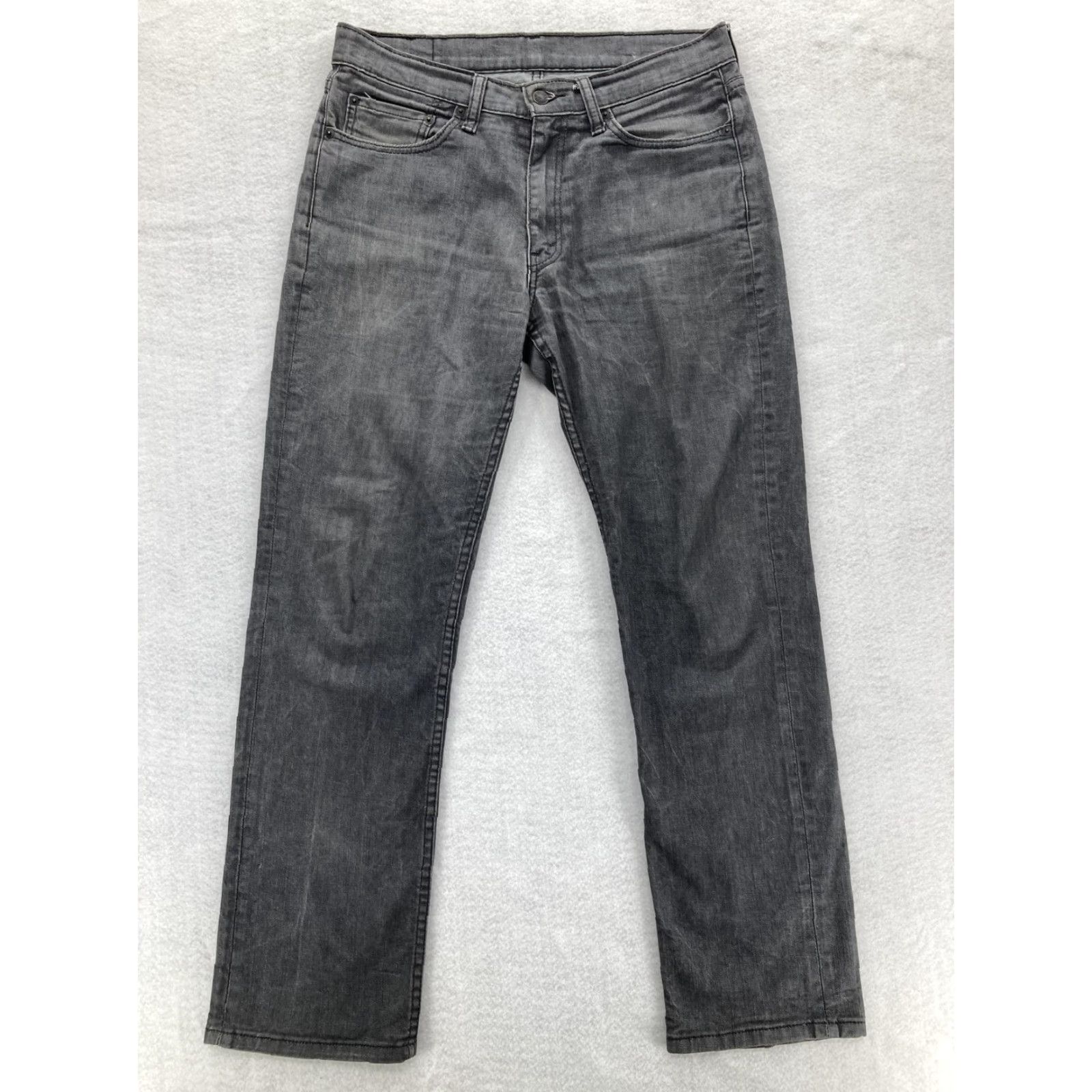 Levi's Levi's 514 Jeans Mens 33x32 Gray Regular Straight Denim 5-Pocket Stretch 99% Cotton Elastane Regular Fit N/A Vintage No Mens Size US 33 - 2 Thumbnail