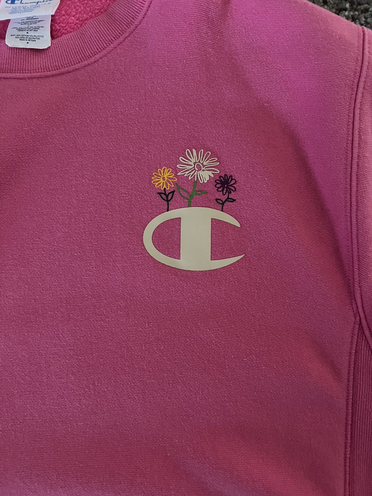 Champion Champion Reverse Weave Pink Flower Sweatshirt - M Size US M / EU 48-50 / 2 - 3 Thumbnail