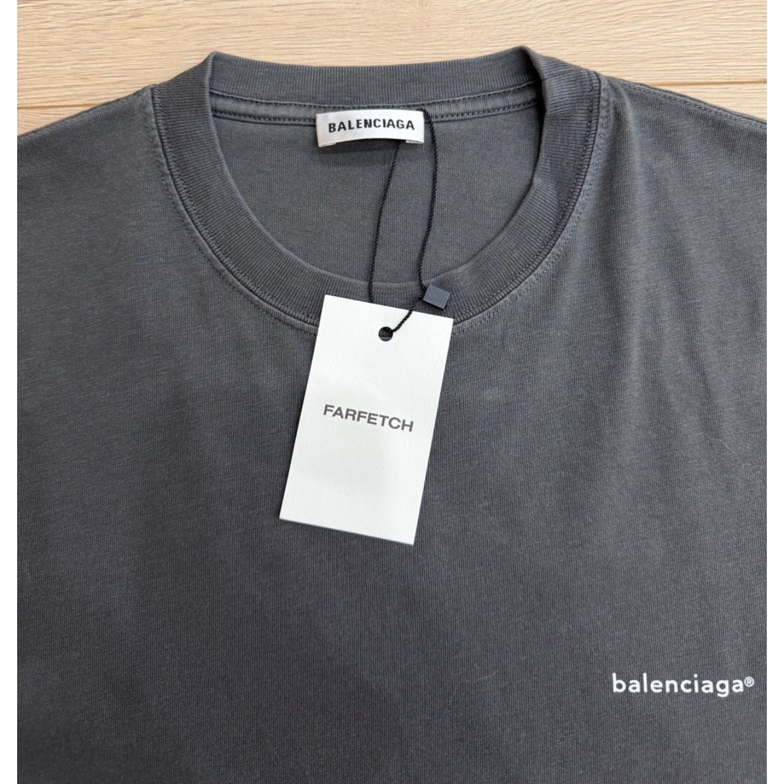Balenciaga Balenciaga Archetype 2017 Dark Grey Logo Short Sleeve Tee M Size M / US 6-8 / IT 42-44 - 10 Thumbnail