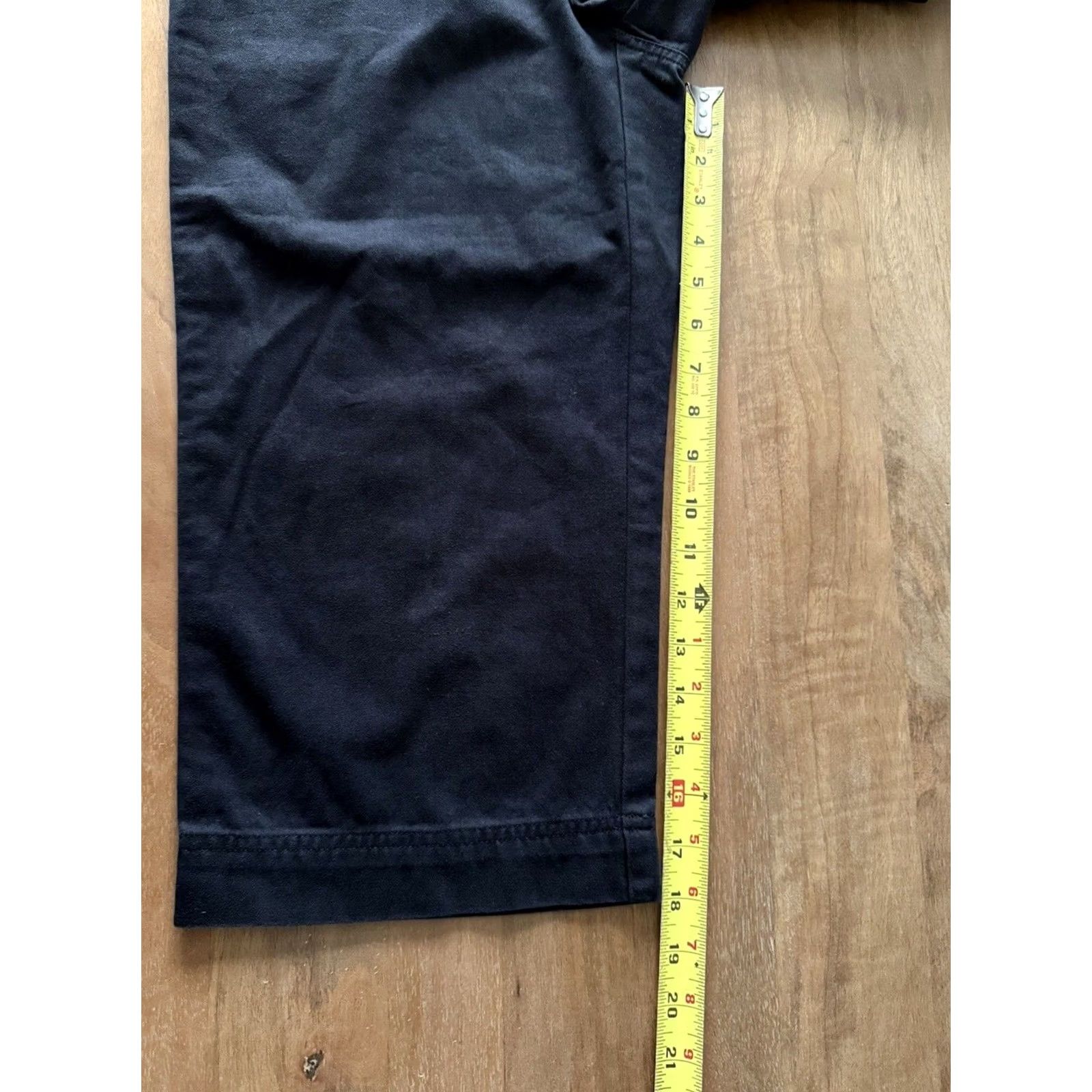 Jones New York NWT Jones New York Black Paperbag Wide Leg Cotton Twill Pants Womens 6P (27x18) Size 28" / US 6 / IT 42 - 7 Thumbnail