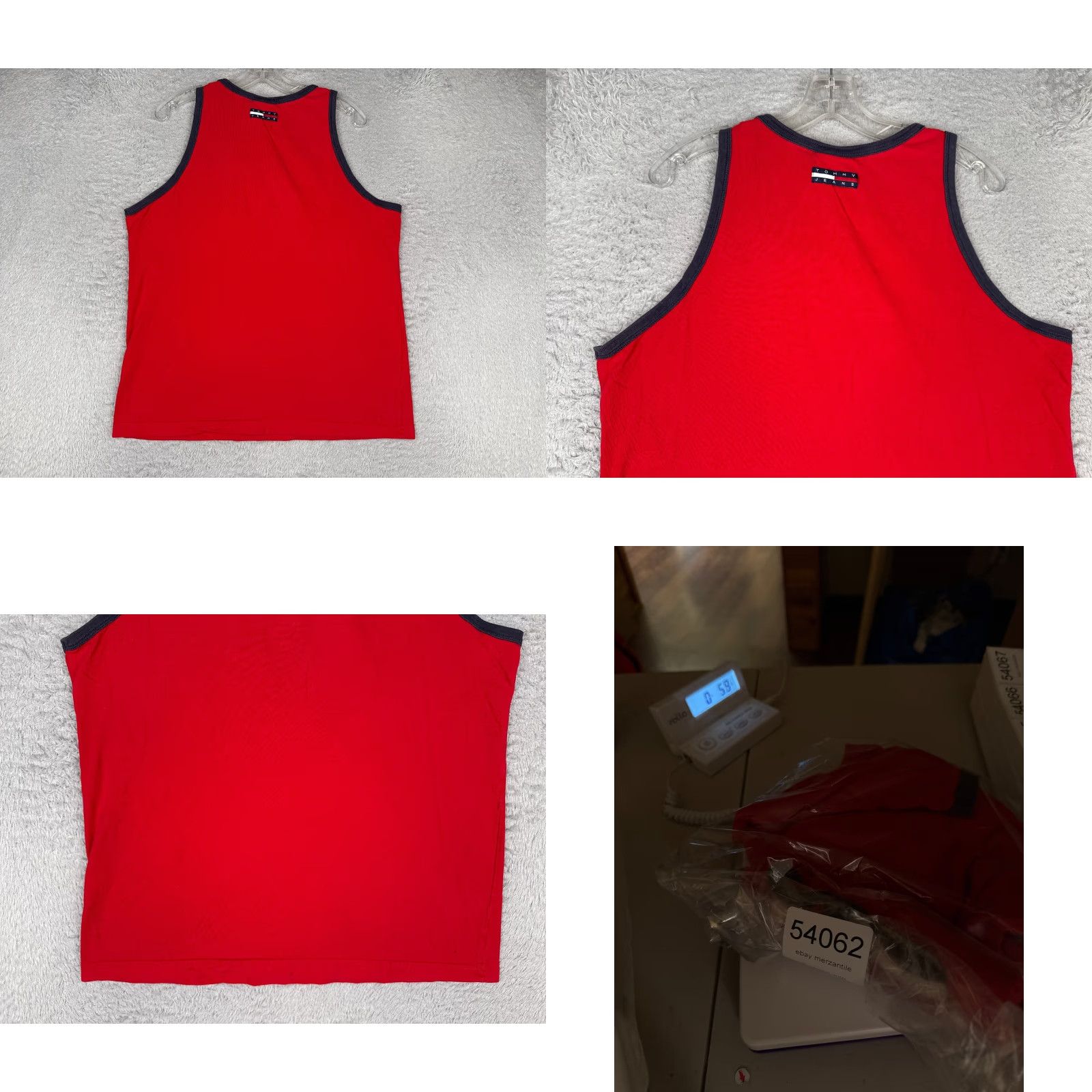 Tommy Hilfiger Tommy Hilfiger Jeans Shirt Adult Large Red Tank Sleeveless Cotton READ Size US L / EU 52-54 / 3 - 9 Thumbnail