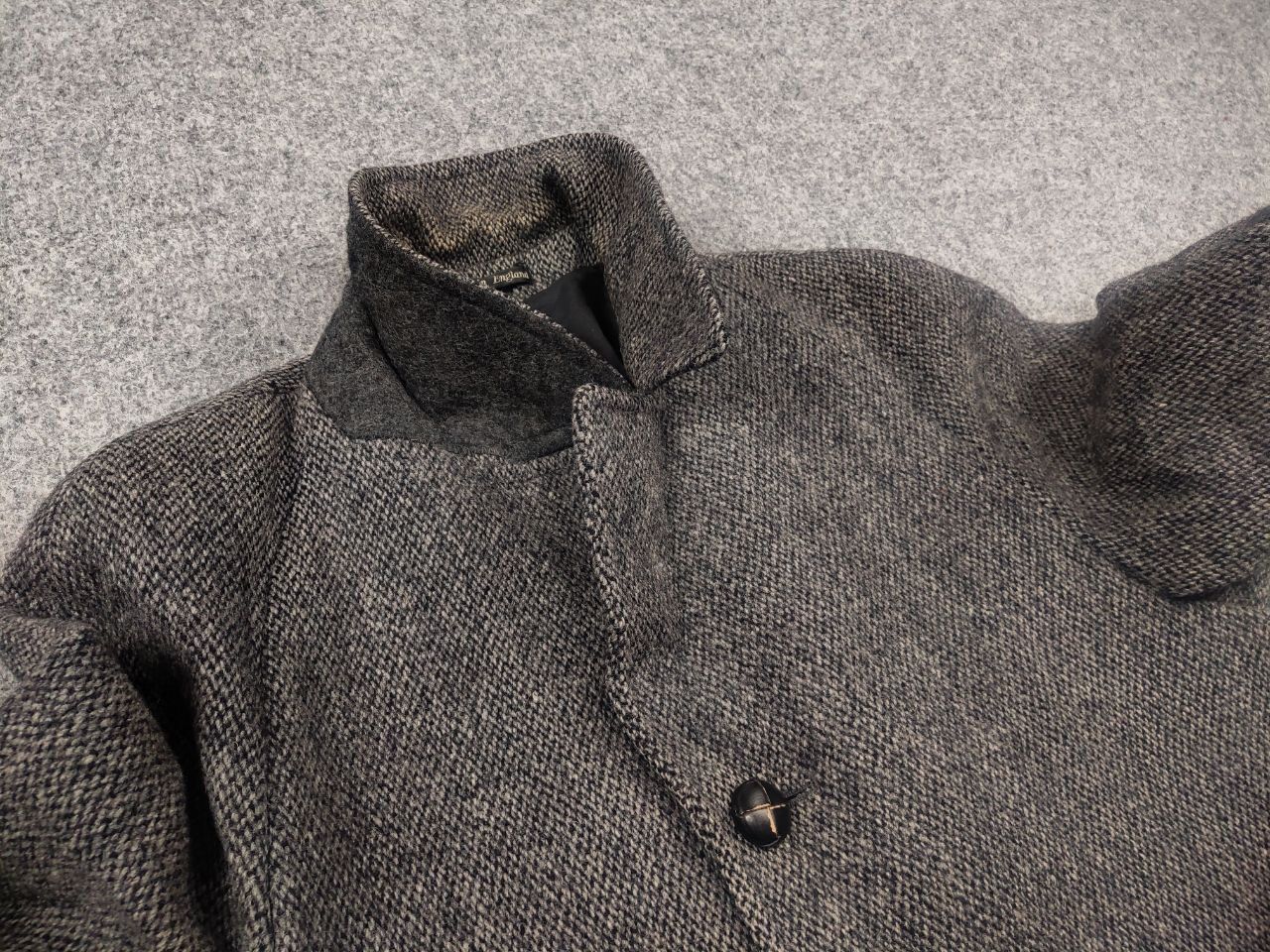 Harris Tweed Vintage 80's Harris Tweed Gray Wool herringbone Coat Jacket Size US L / EU 52-54 / 3 - 8 Thumbnail
