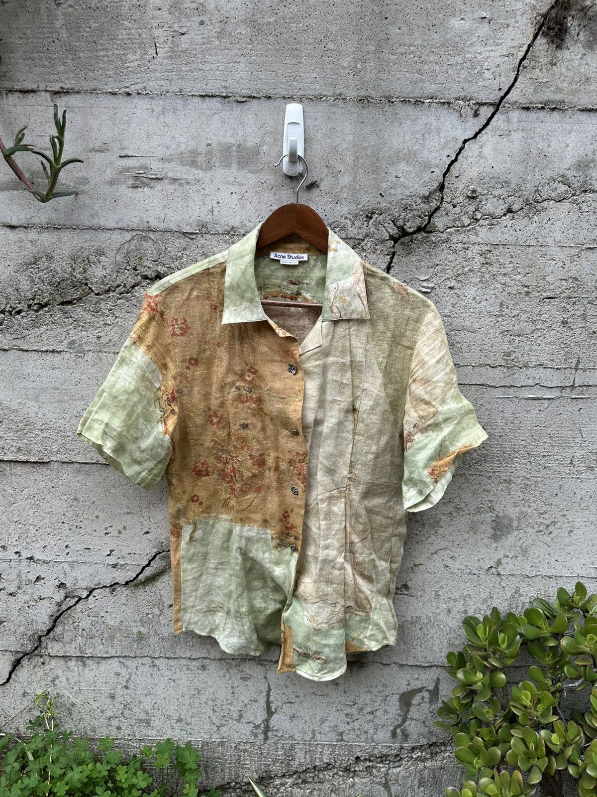 Acne Studios RARE GRAIL Acne Studios mosaic tapestry textile shirt Size US M / EU 48-50 / 2 - 3 Thumbnail