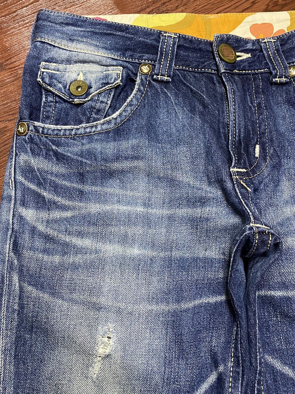 Edwin Vintage Edwin Blue Trip Whisker Flare Jeans Size US 33 - 5 Thumbnail