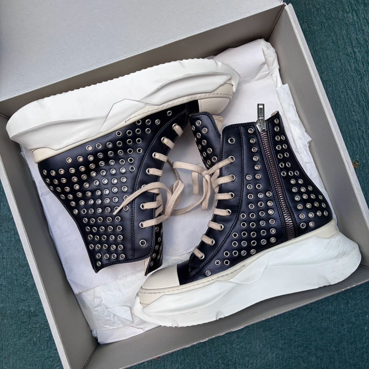 Rick Owens Drkshdw Rick Owens DRKSHDW Abstract Gimp Eyelets Ramones High Size US 8 / EU 41 - 7 Thumbnail