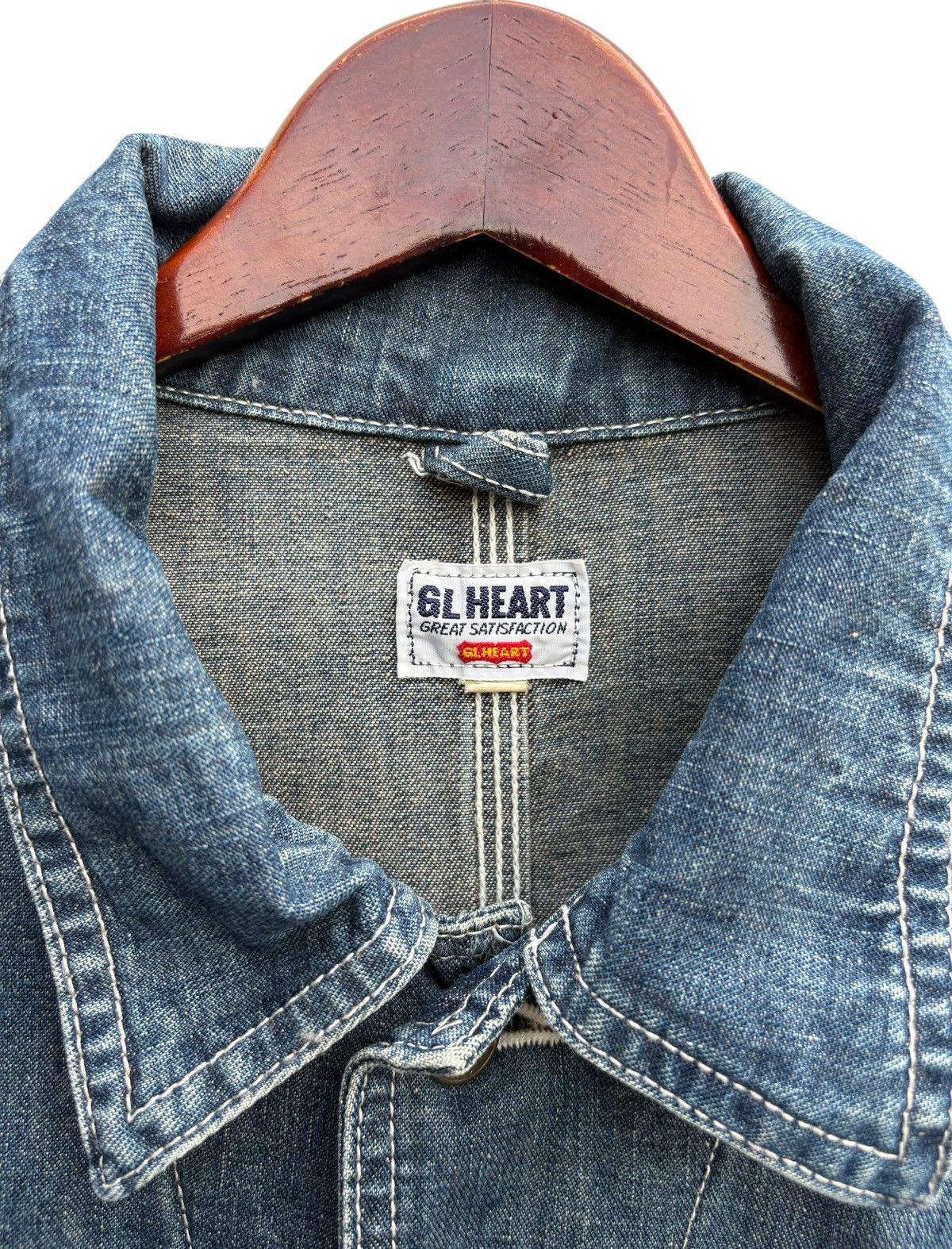 Japanese Brand GL Heart Denim Workwear Chore Jacket Size US M / EU 48-50 / 2 - 4 Thumbnail