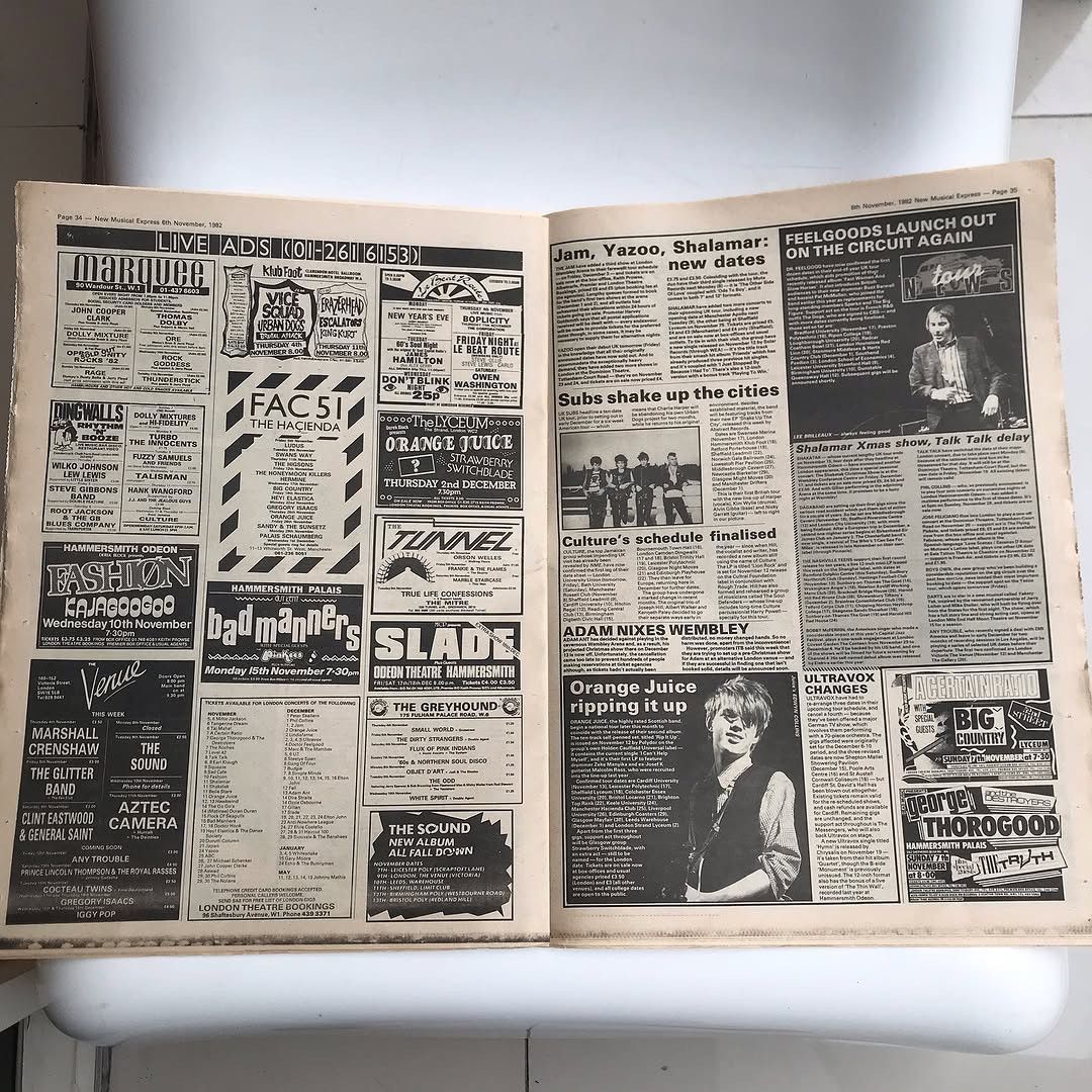 Band Tees × POP MAGAZINE × Vintage Vintage NME Magazine 6 November 1982 David Sylvian, The Who Size ONE SIZE - 9 Thumbnail