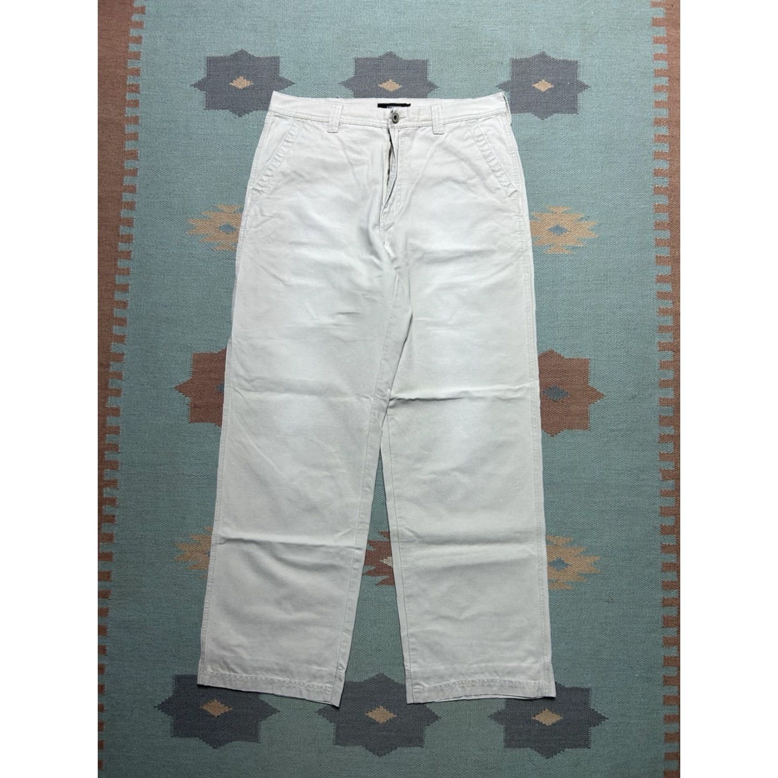Express VINTAGE Express Carpenter Pants, White, 33x31, Baggy Workwear, Stratton, Skater, 90s Y2K, Mens, Pants Size US 33 - 6 Thumbnail