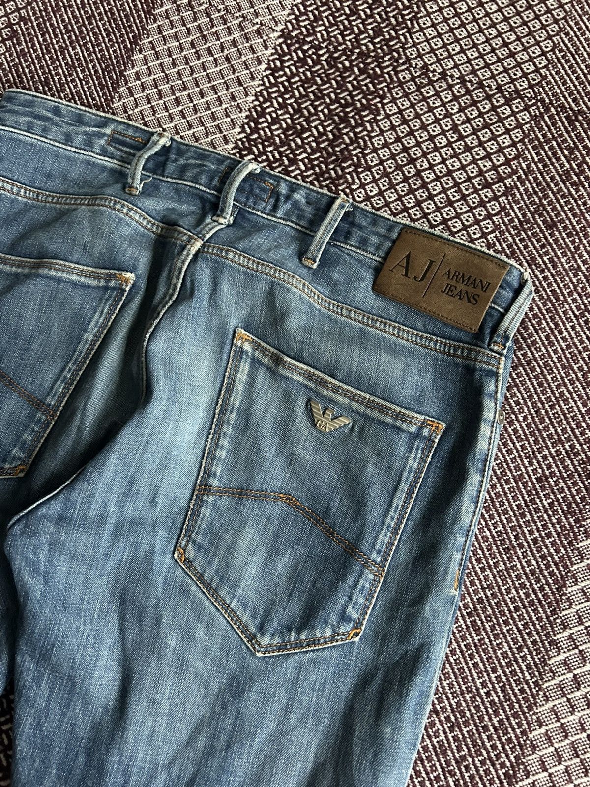 Armani Vintage Armani Jeans Denim Pants Solid Metal Logo Size 30 Size US 30 / EU 46 - 5 Thumbnail