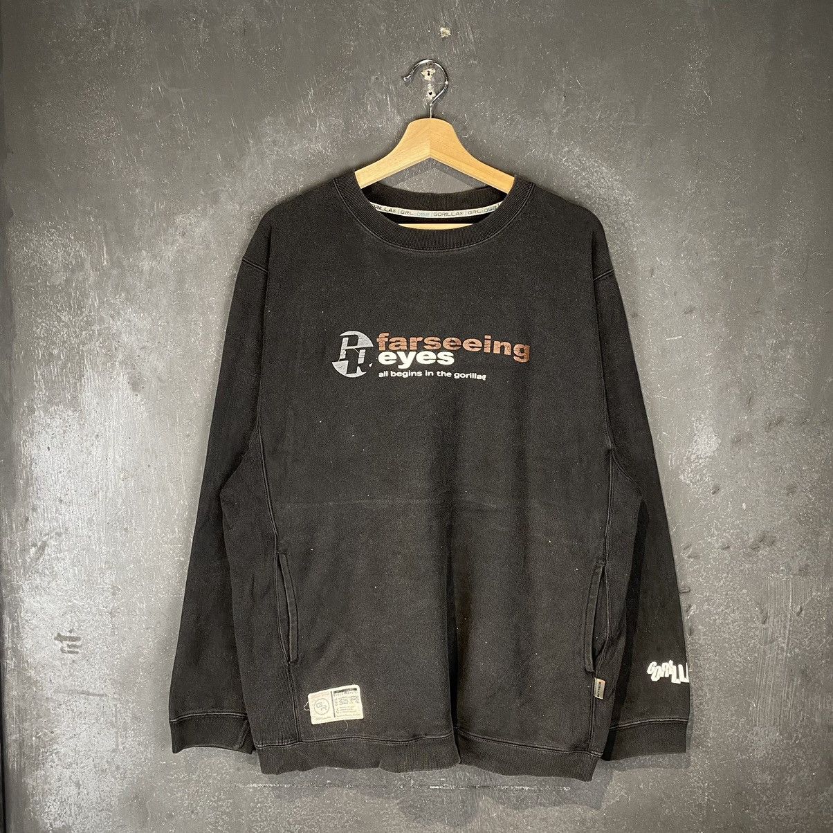 Japanese Brand y2k Gorilla Japanese Streetwear Reverse Weave Size US L / EU 52-54 / 3 - 1 Thumbnail