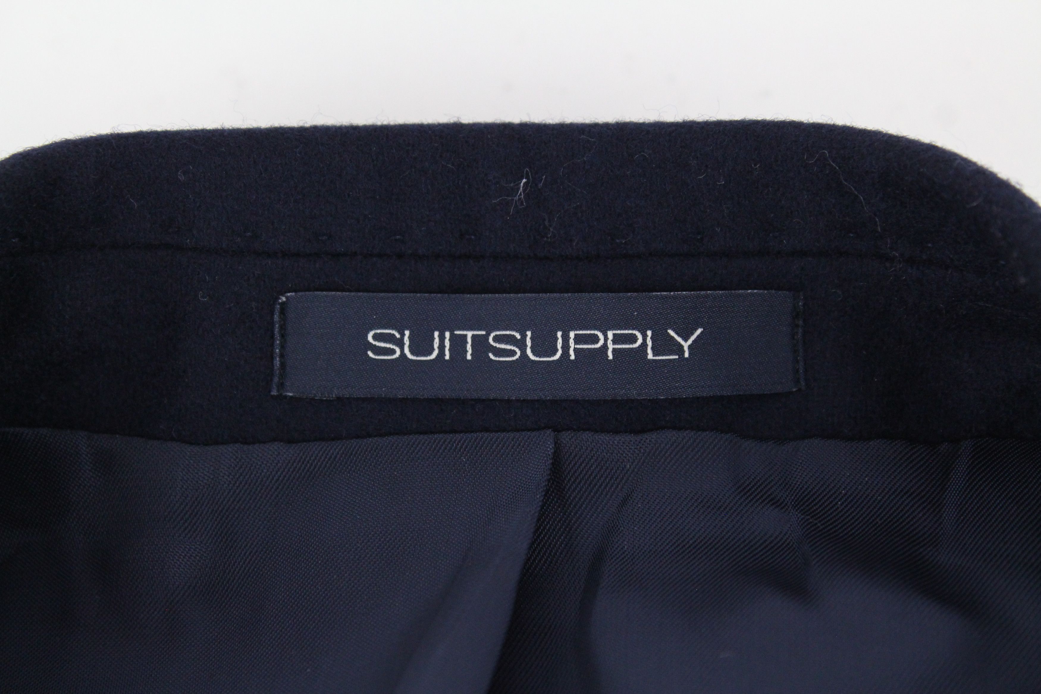 Suitsupply VICENZA UK44S Navy Wool Flannel Coat 66698 Size US L / EU 52-54 / 3 - 4 Thumbnail