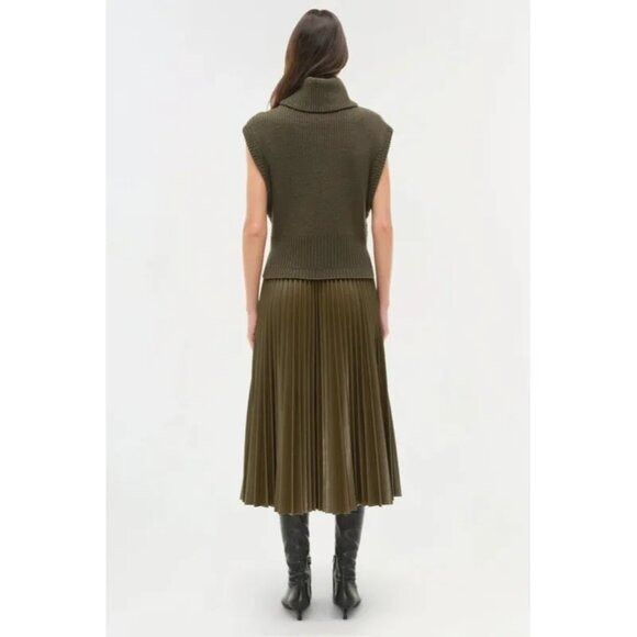 Simkhai NWT $325 Simkhai Maple Cashmere Wool Ribbed Turtleneck Allig Size XS / US 0-2 / IT 36-38 - 15 Thumbnail