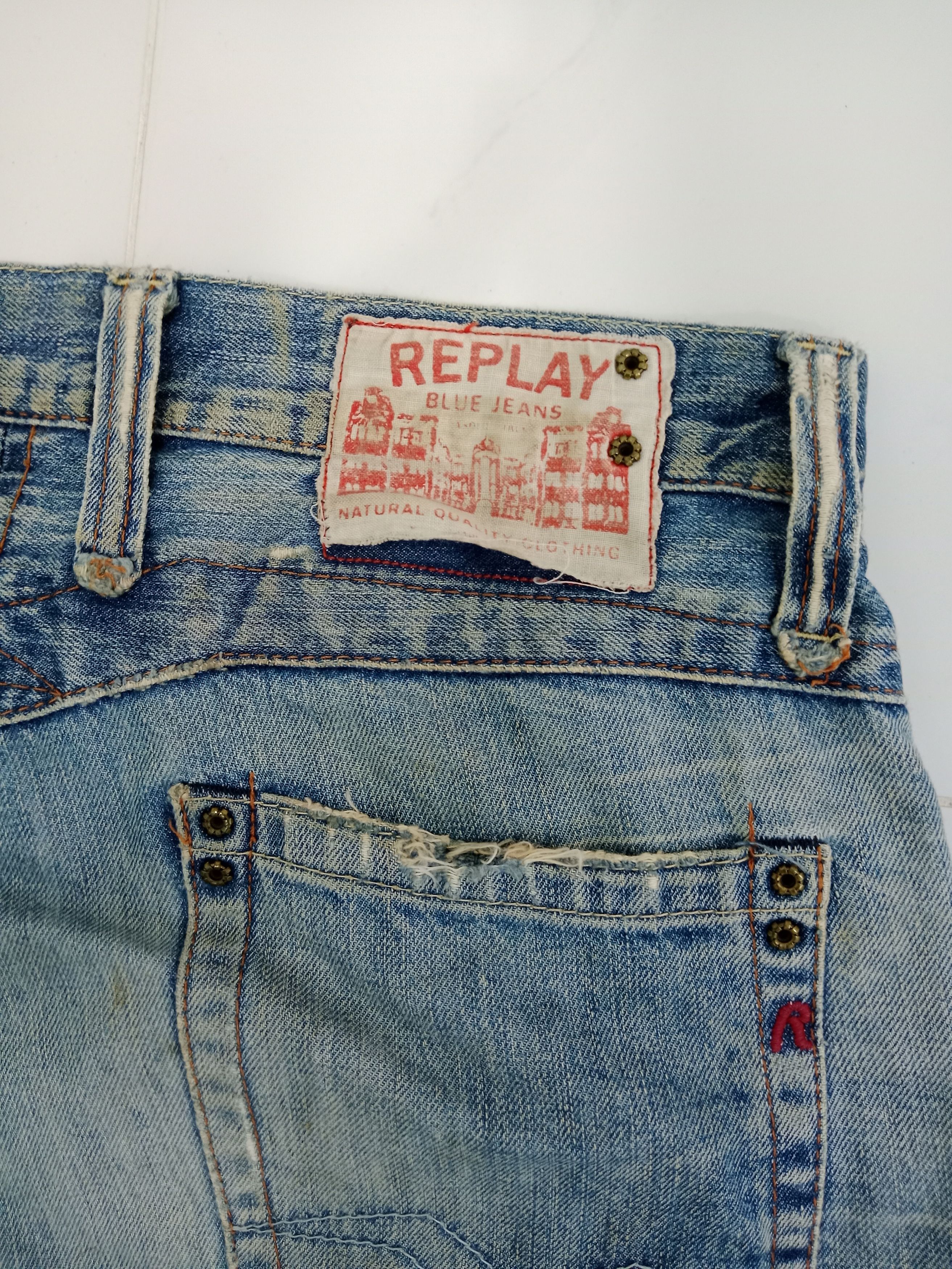 Replay Vintage REPLAY Distressed Jeans Fly Button Size US 30 / EU 46 - 12 Thumbnail