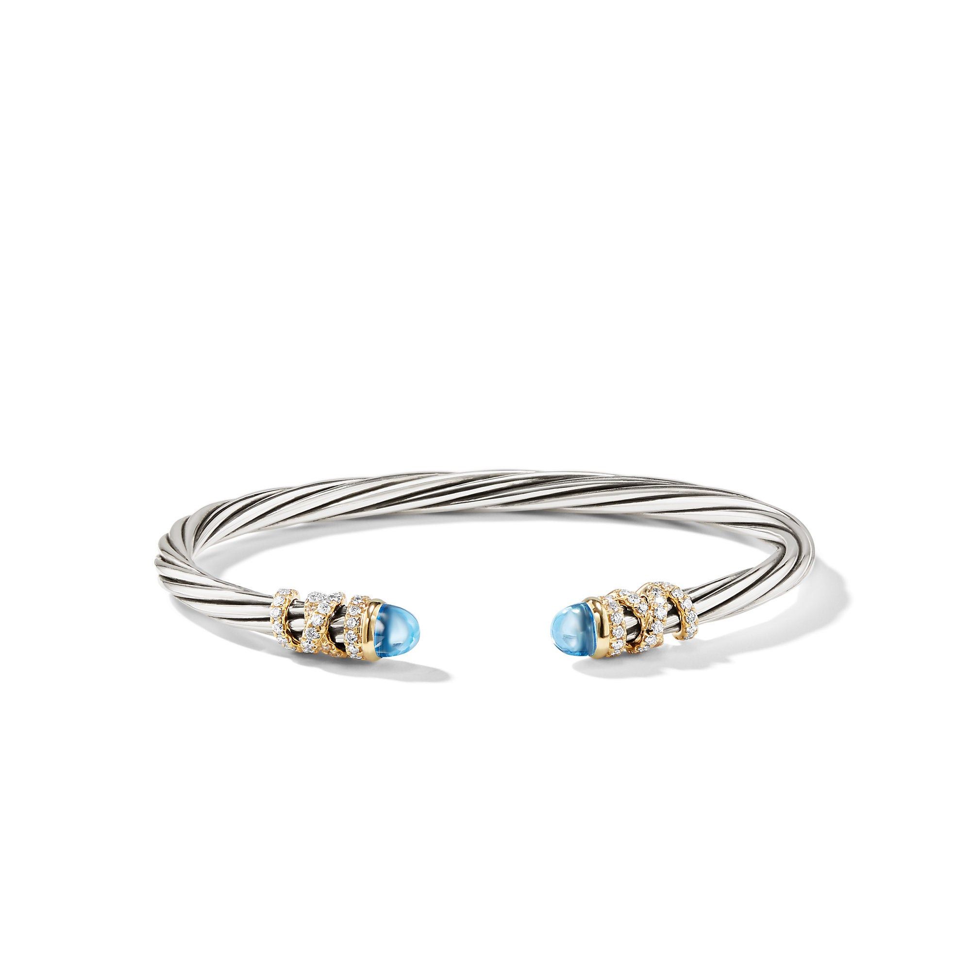 David Yurman o1w1db10525 B13343D Bracelet in Silver 18K Gold & Diamond Size ONE SIZE - 2 Thumbnail
