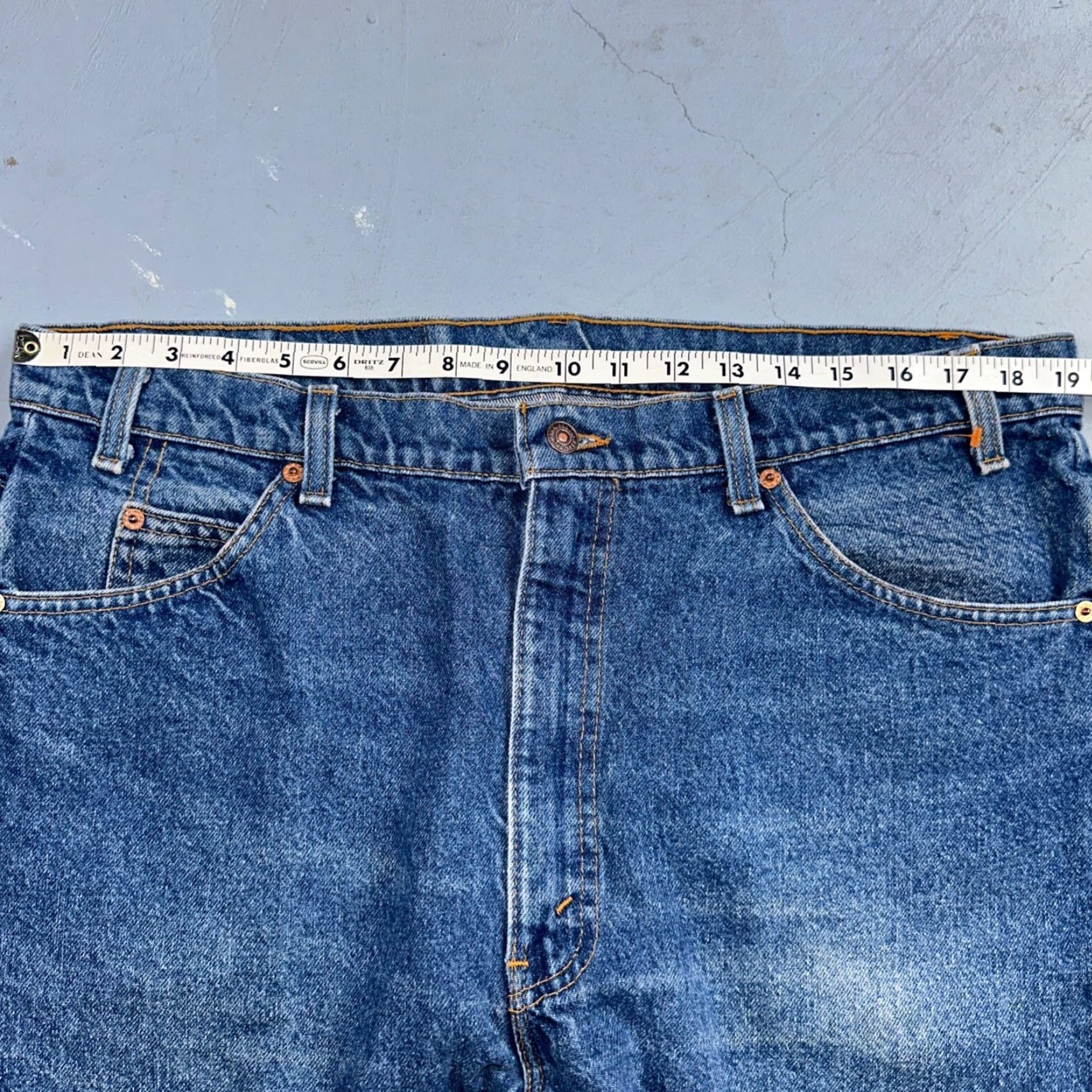 Levi's VINTAGE Levi's 505 Jeans Mens 40x32 Blue Medium Wash 90s Orange Tab Denim Straight Size US 40 / EU 56 - 7 Thumbnail