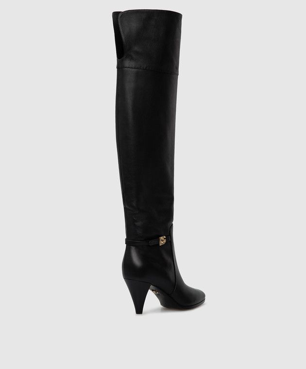 Dolce & Gabbana o1y0925 Cone Heel Boots in Black Size US 4 / IT 34 - 2 Thumbnail