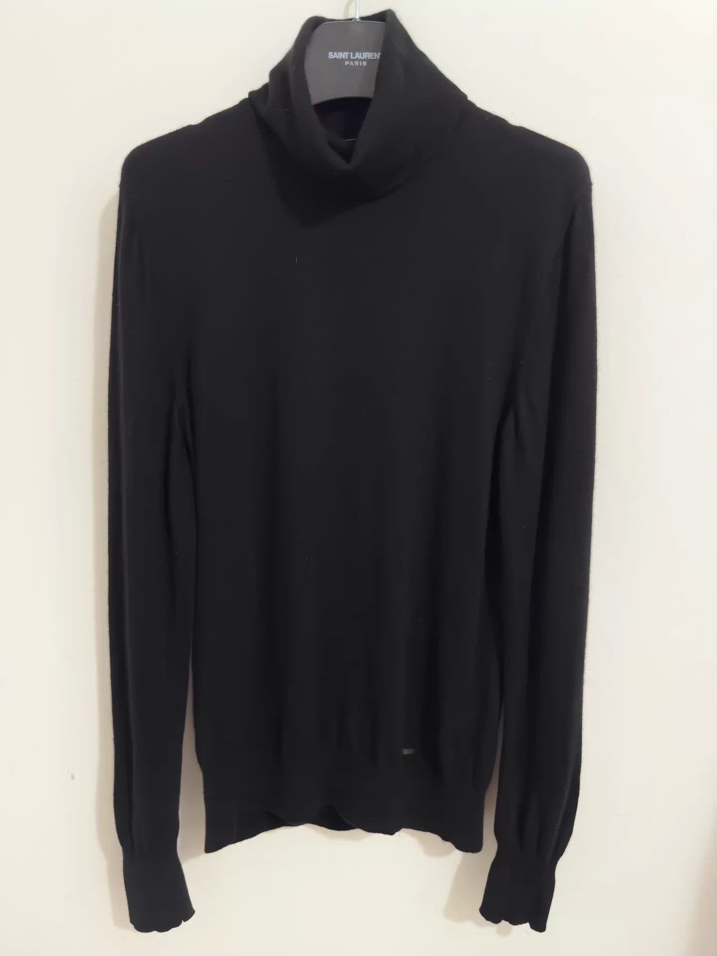 Saint Laurent Paris SLP 17FW Black Turtleneck Cashmere Skinny Sweater XS Size US XS / EU 42 / 0 - 1 Thumbnail