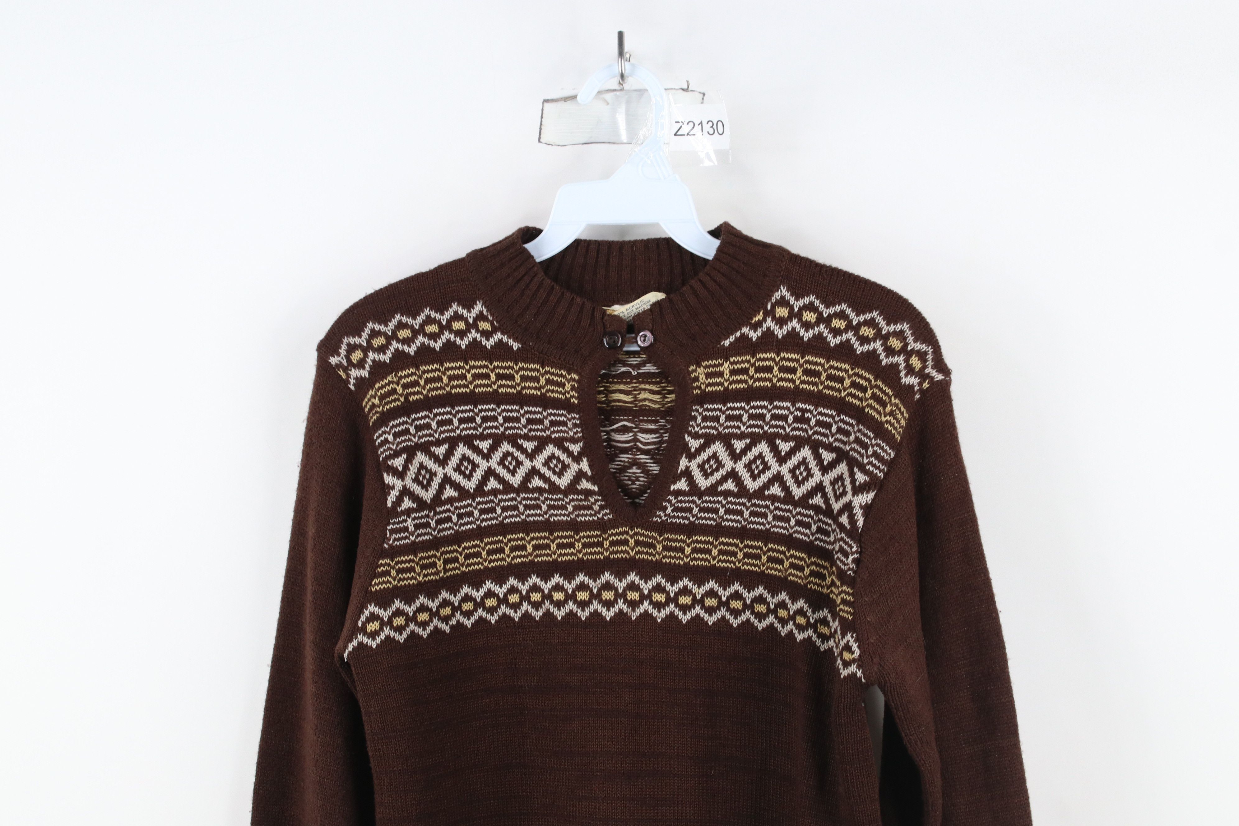 Vintage Vintage 60s 70s Mid Century Modern MCM Knit Sweater Size S / US 4 / IT 40 - 2 Thumbnail