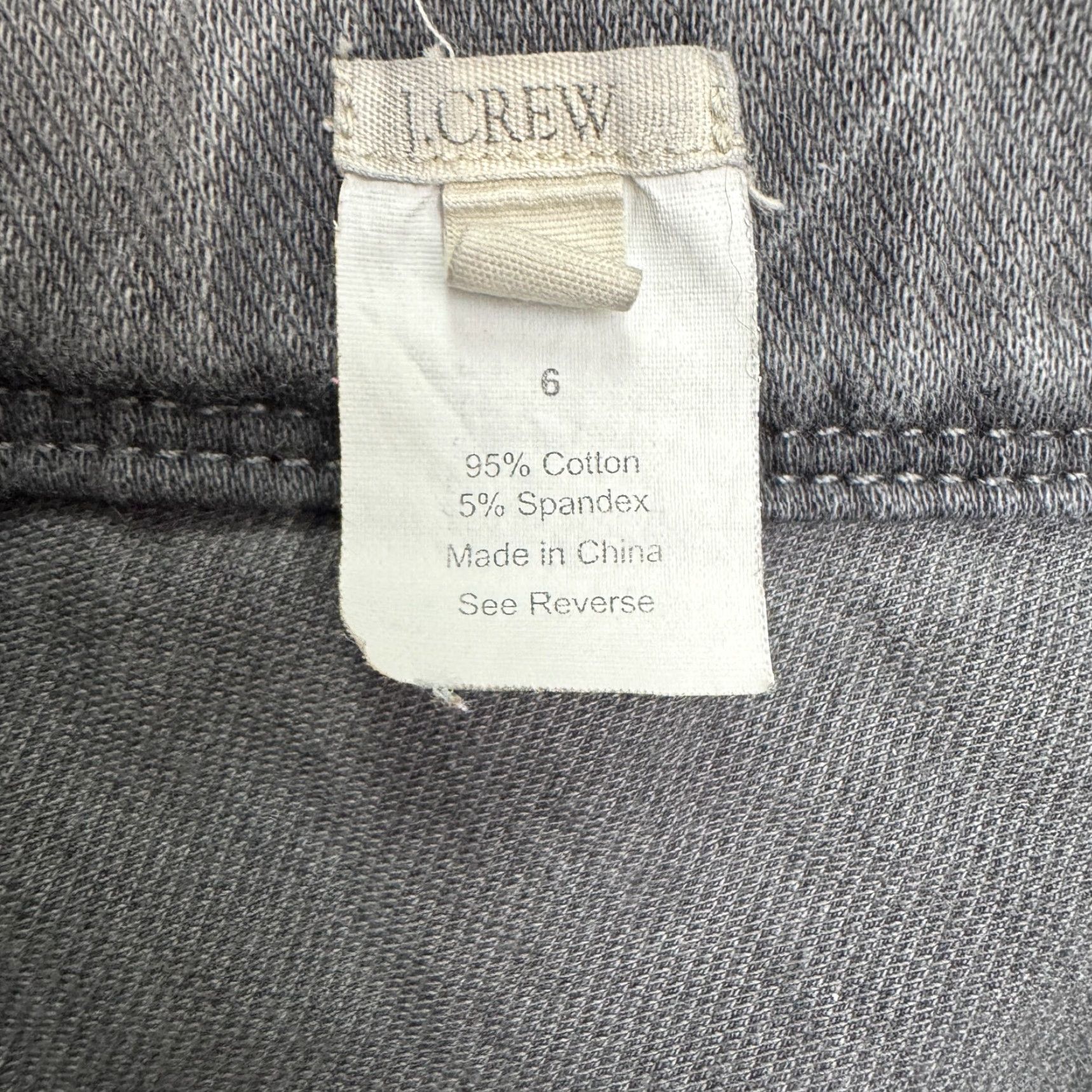 J.Crew VINTAGE J.CREW Women's Jeggings Ankle Zip Pull On Denim Pants Size 6 High Rise Gray Stretch Size 28" / US 6 / IT 42 - 7 Thumbnail