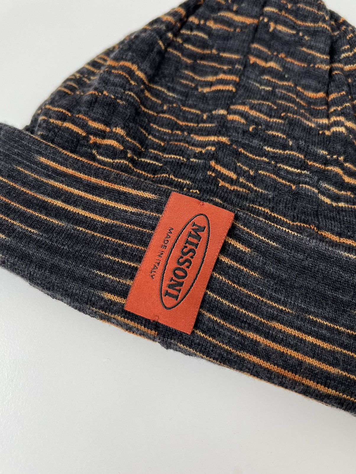 Missoni Missoni Italy Multicolor Striped Wool Logo Beanie Hat Size ONE SIZE - 2 Thumbnail