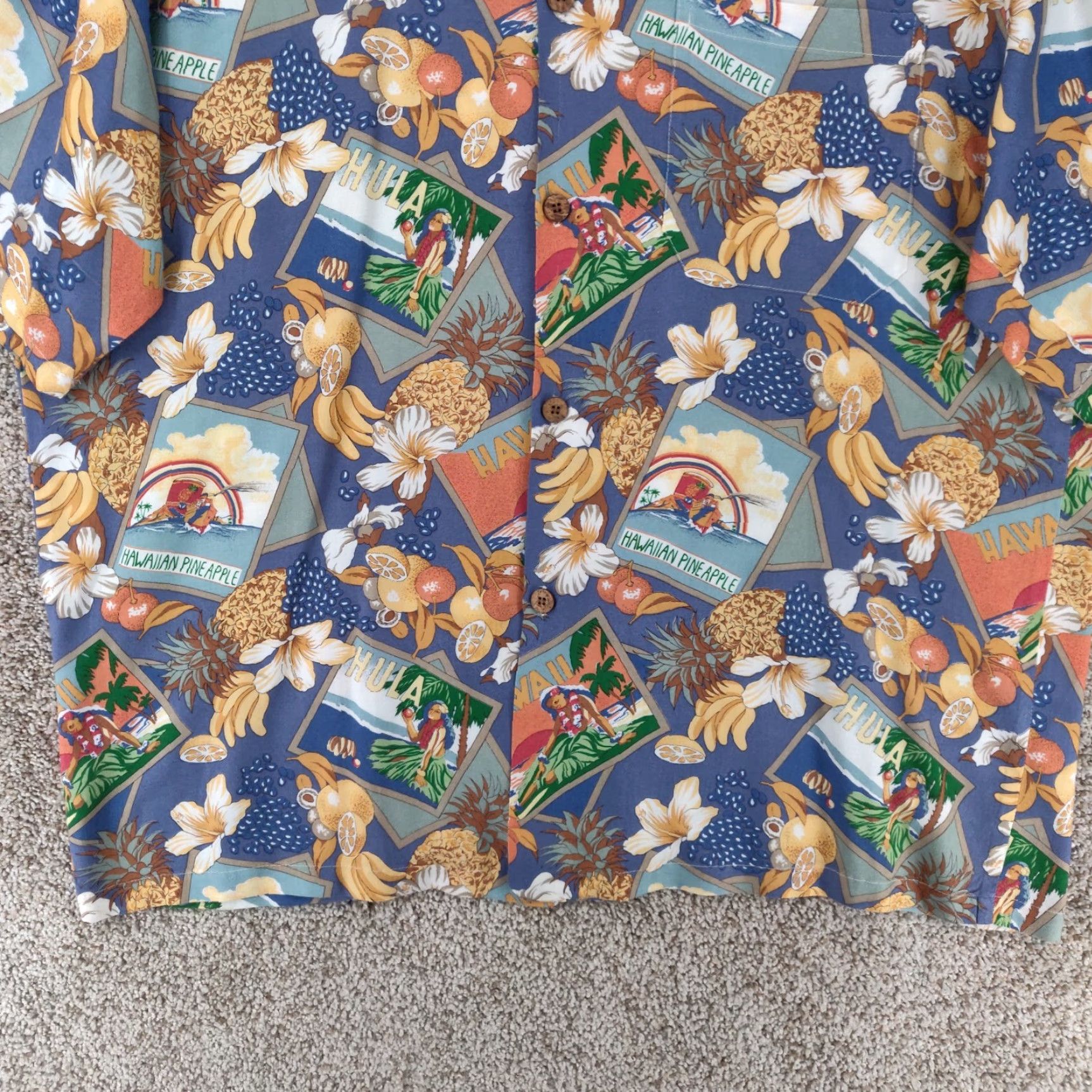 Reyn Spooner VINTAGE Reyn Spooner Hawaiian Shirt Mens XL Joe Kealuha Floral Pineapple Button Aloha Size US XL / EU 56 / 4 - 5 Thumbnail
