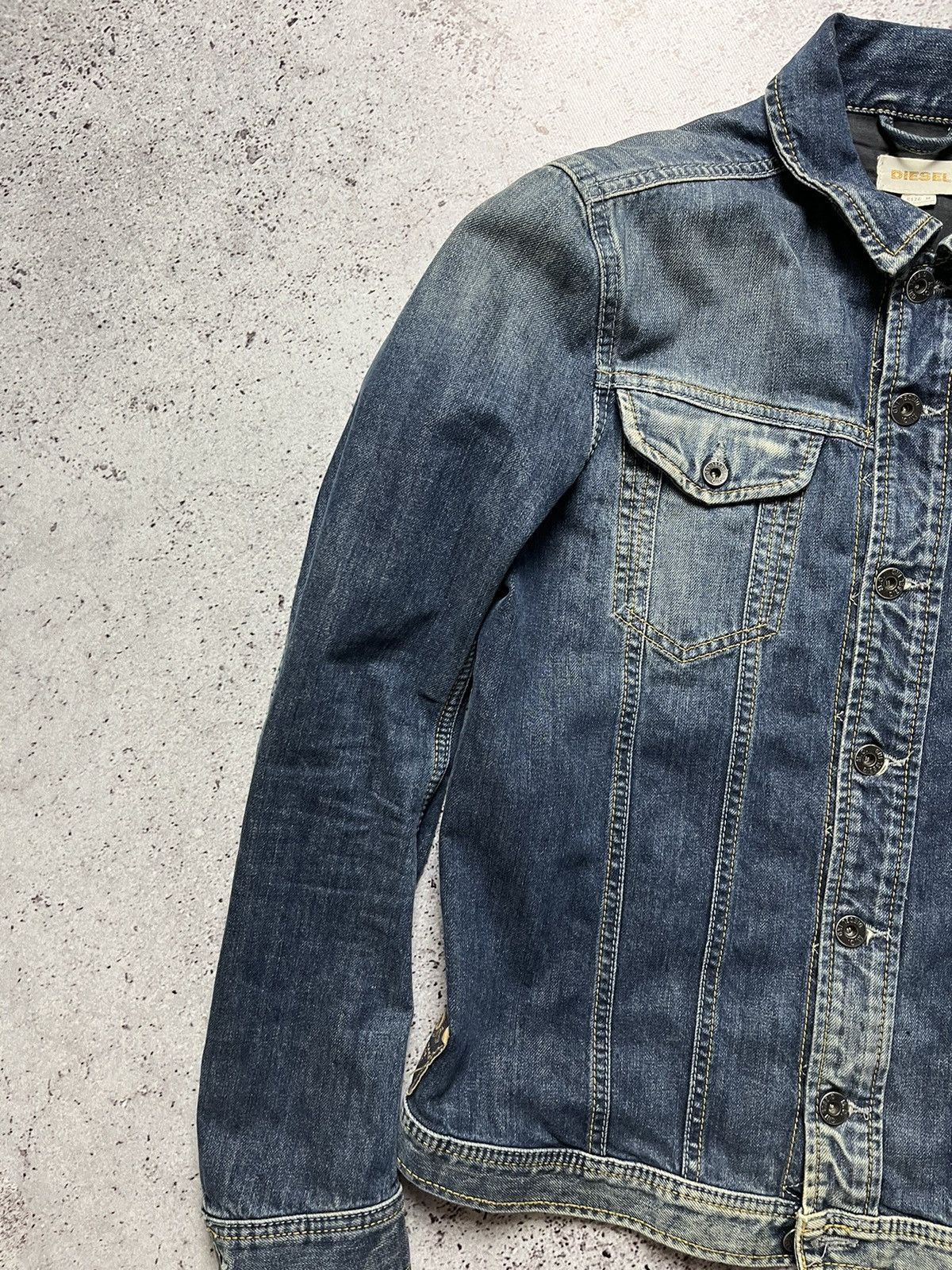 Diesel × Vintage 🔥Vintage Diesel Jeans Jacket Denim Coat Size US M / EU 48-50 / 2 - 6 Thumbnail