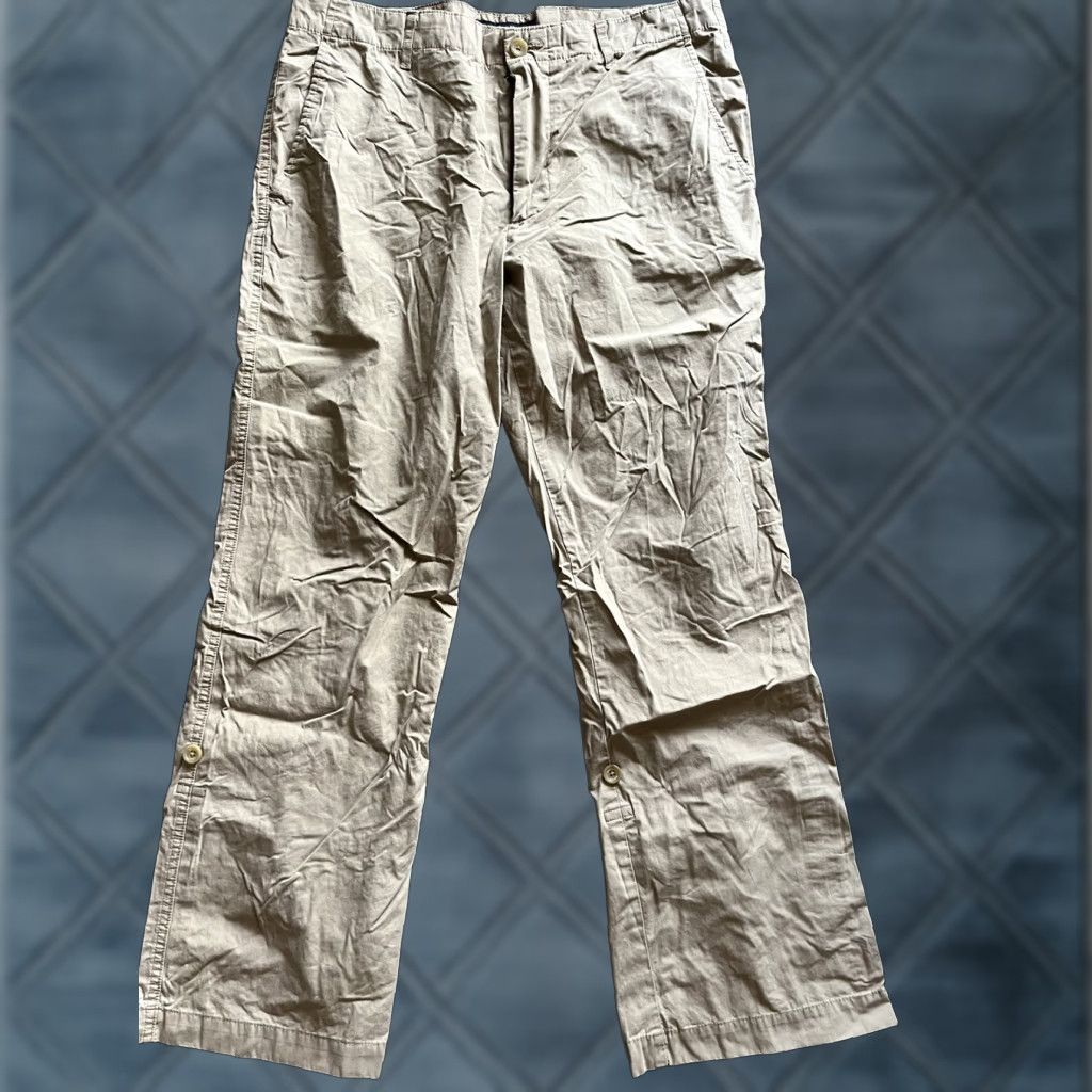 Banana Republic VINTAGE Banana Republic Chino Pants Mens 36x32 Khaki Cotton Flat Front Beige 2000s Beach Preppy American - Mens Size US 36 / EU 52 - 1 Thumbnail