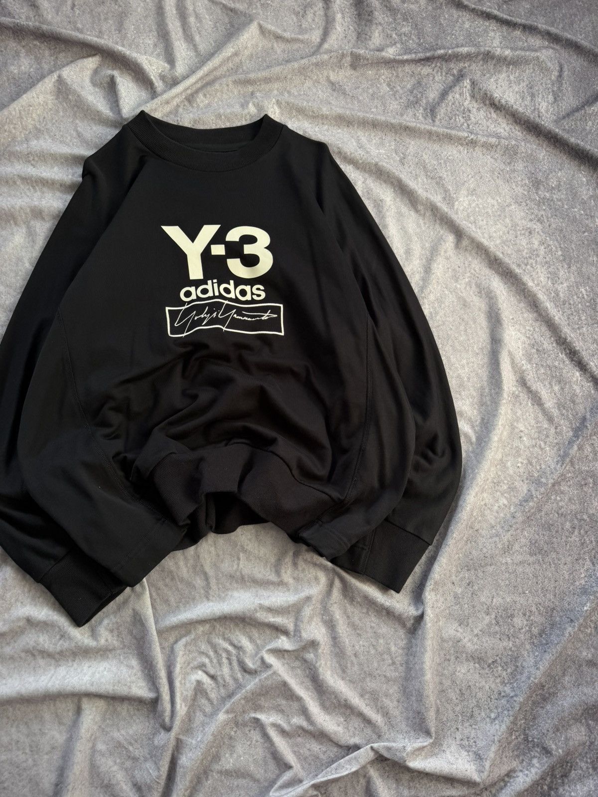 Adidas × Y-3 Y-3 Adidas Yohji Yamamoto Sweatshirt Stacked Logo Crewneck Size US M / EU 48-50 / 2 - 3 Thumbnail