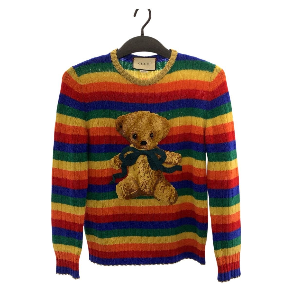 Gucci Gucci Gucci Teddy Bear Rainbow Wool/Cashmere Knitwear Others Tops 501393 DUTY FREE for USA Size ONE SIZE - 1 Thumbnail