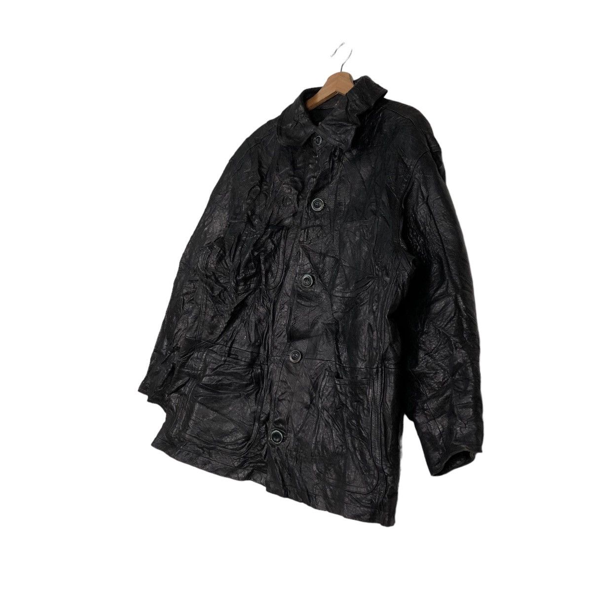 Japanese Brand 🔥Vtg Biker Leather Jacket Jun Men Issey Miyake Japan Made Size US M / EU 48-50 / 2 - 2 Thumbnail