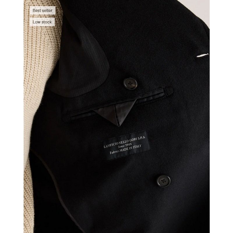 Quince Quince Italian Wool Double-Breasted Officer Topcoat M NWT Size US M / EU 48-50 / 2 - 6 Thumbnail